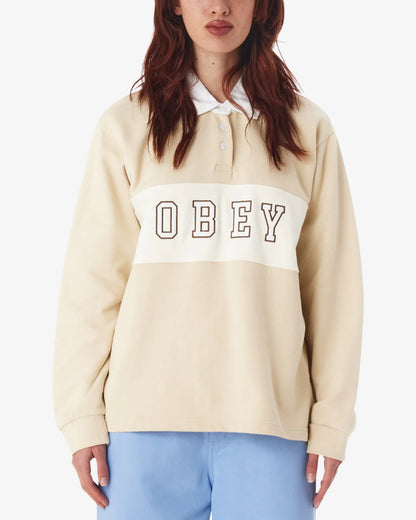 Sweater - Obey - Rosewood Rugby Longsleeve - PLENTY