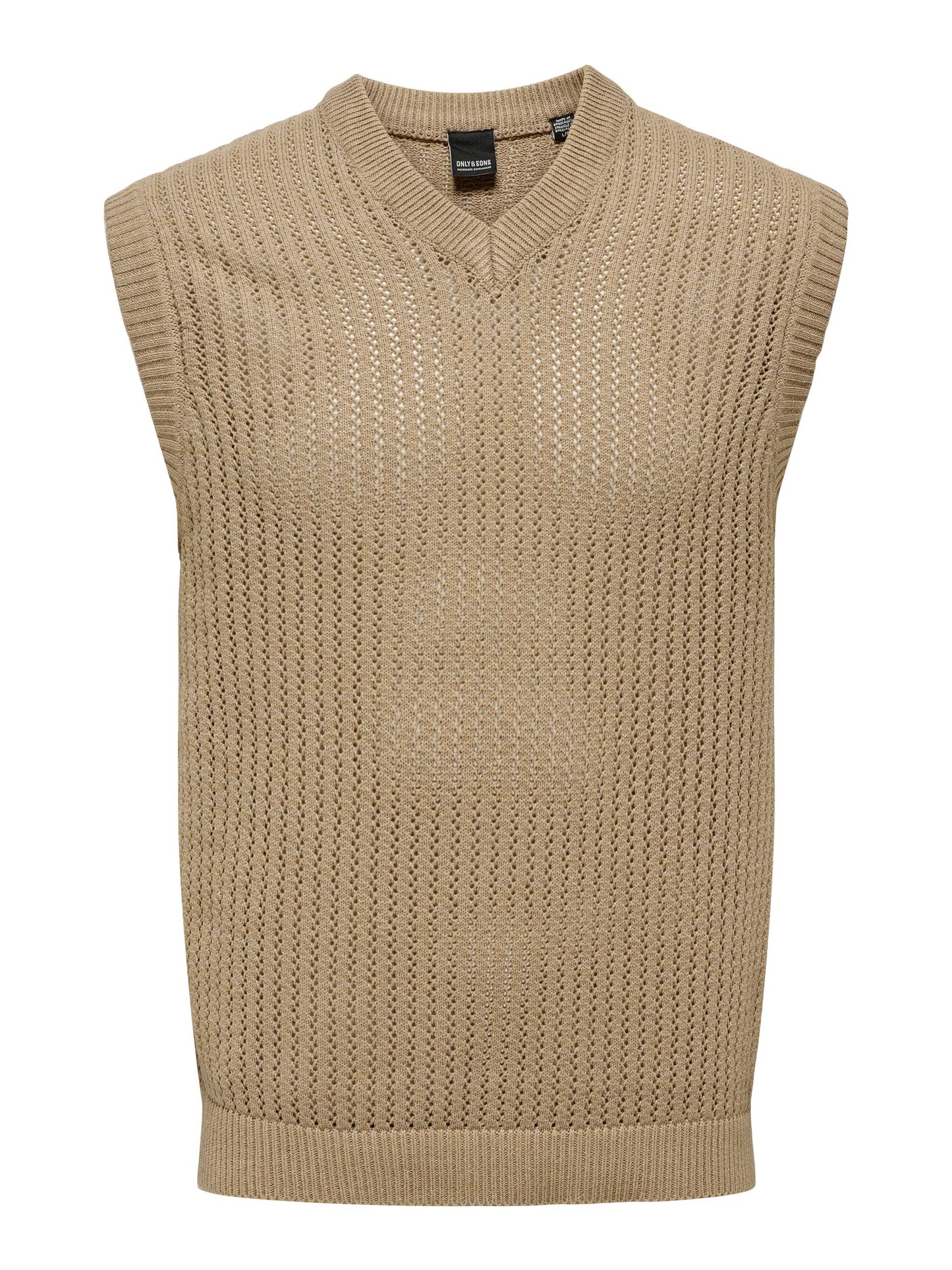 m sweaters - ONLY&SONS - Dax Life V-Neck Knit Vest - PLENTY