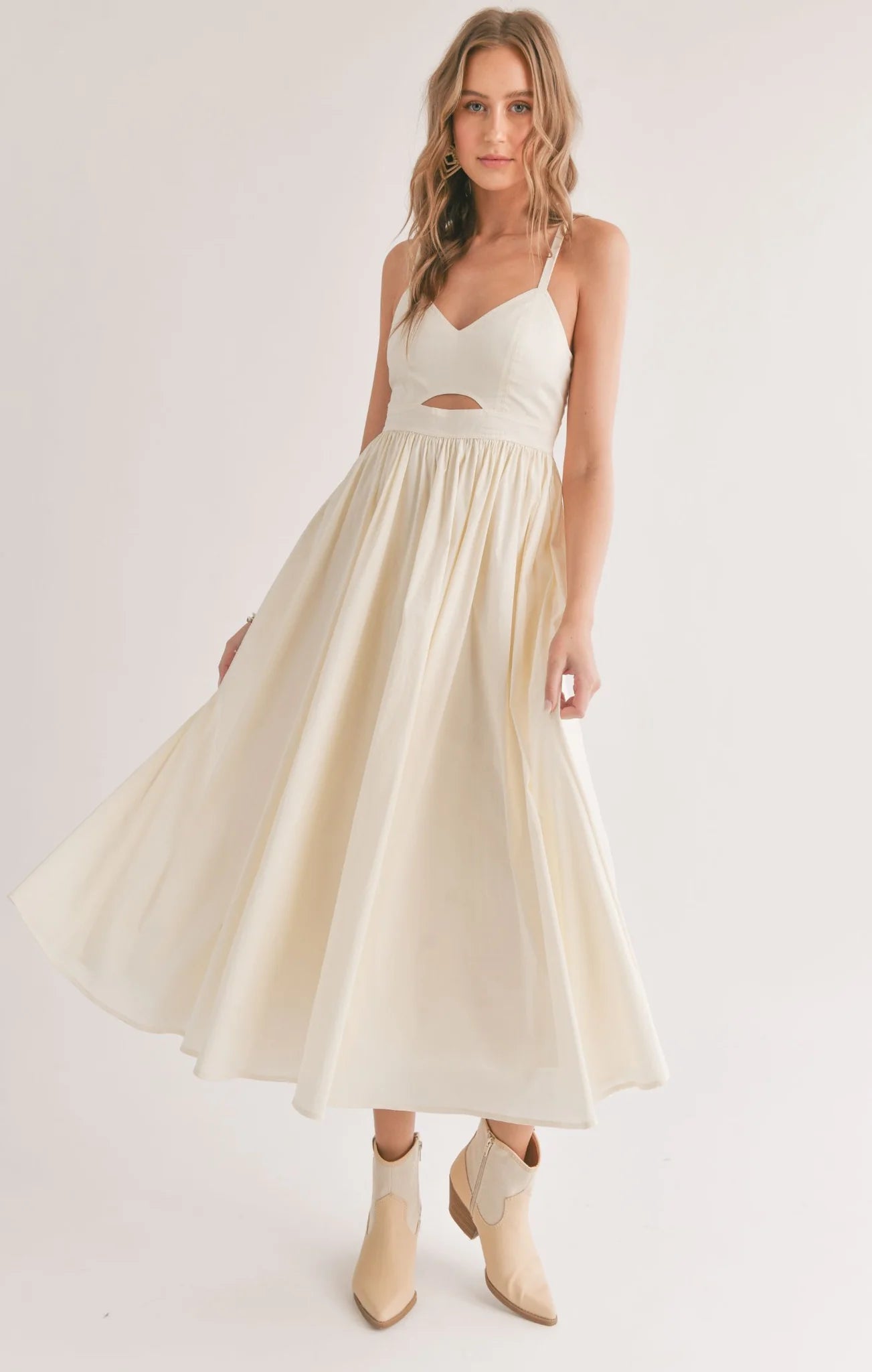 Dresses - SADIE & SAGE - Shades On Front Cutout Midi Dress - PLENTY