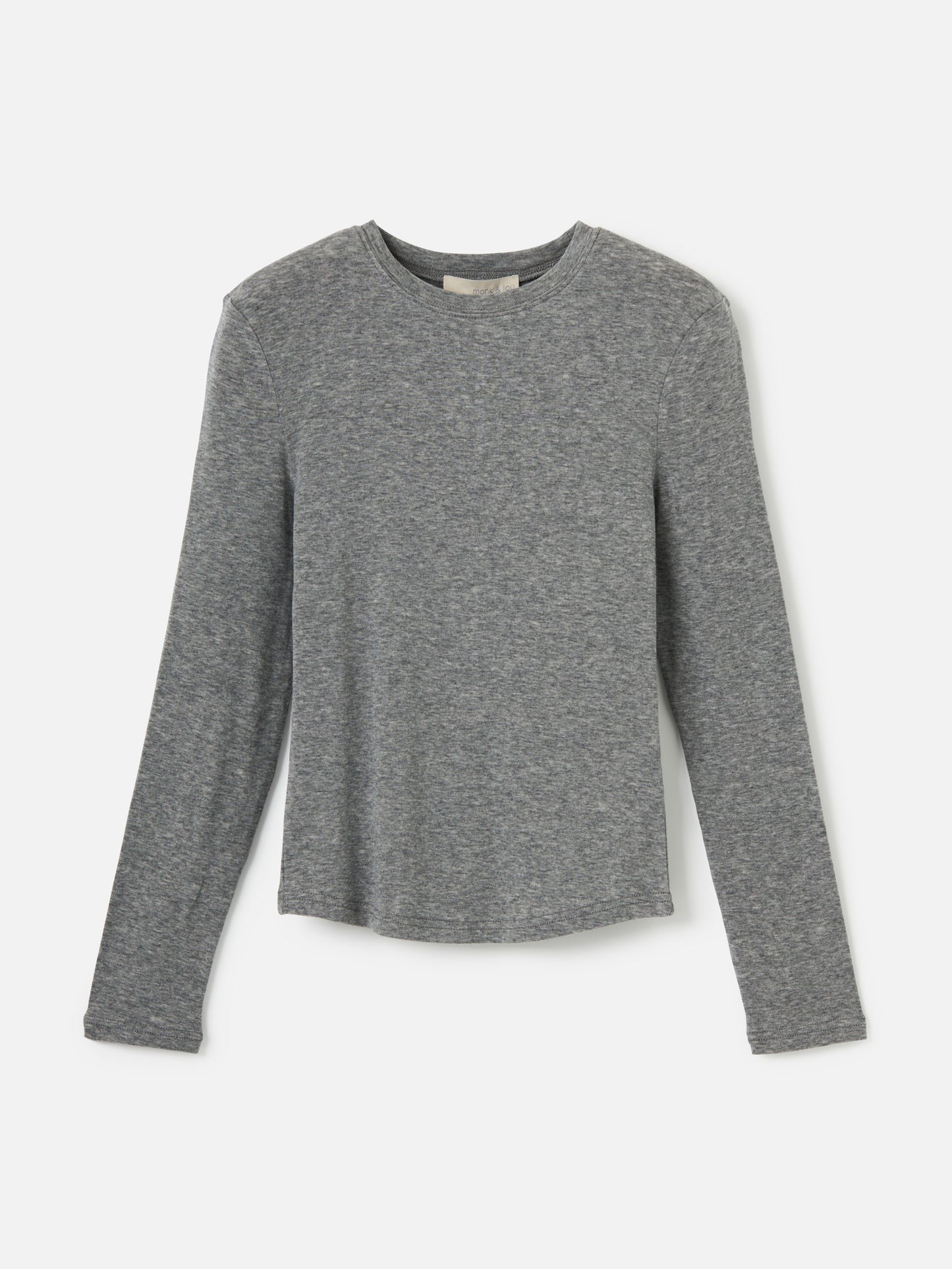 MONK & LOU - Aidan Longsleeve Top - Heather Grey