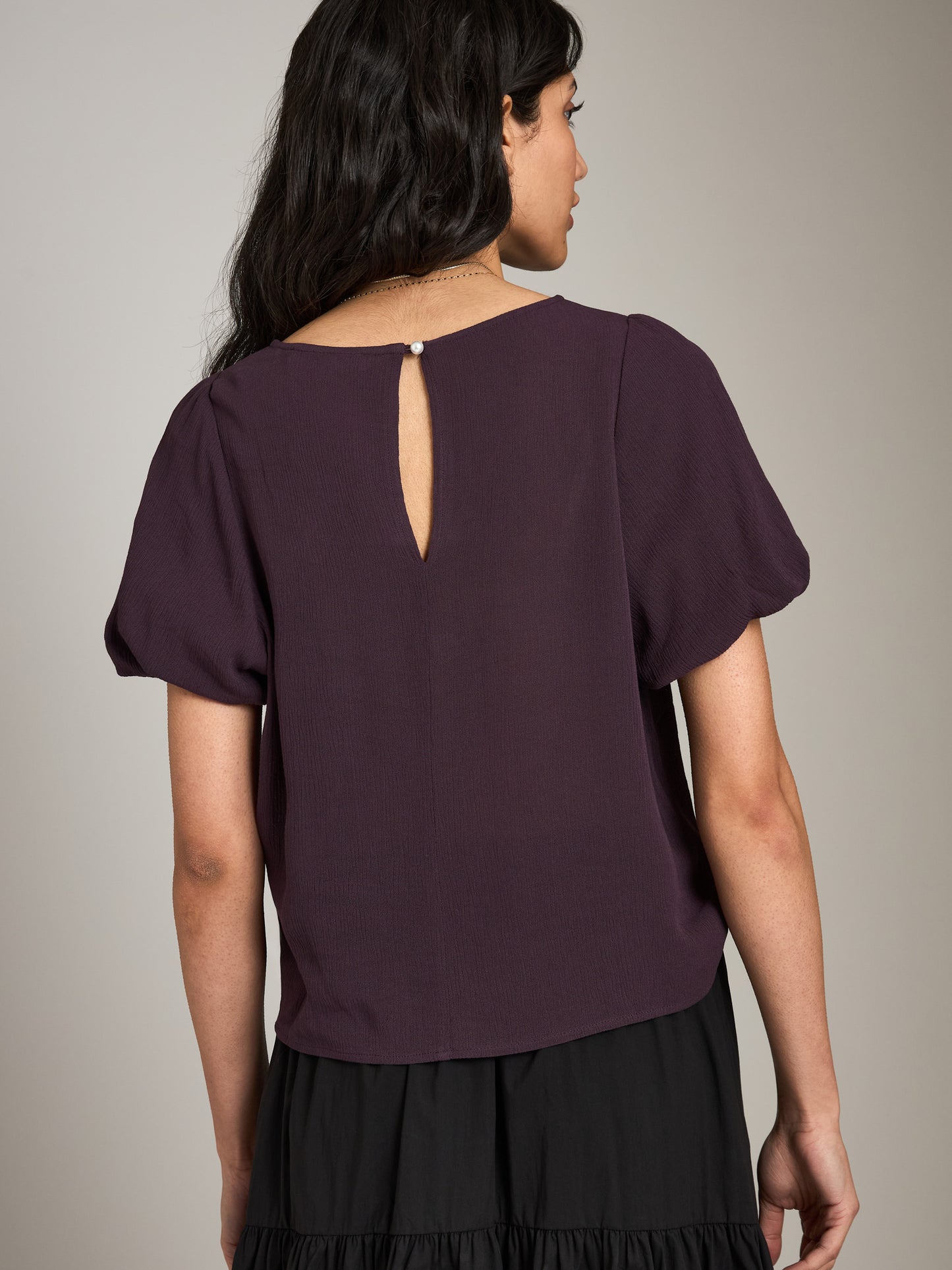 MONK & LOU - Naya Pleated Bubble Sleeve Top -
