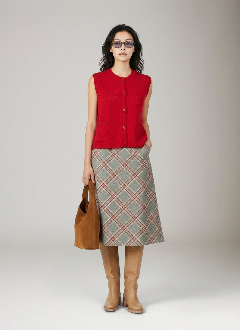 PIECES - Jessie Buttoned Sweater Vest -