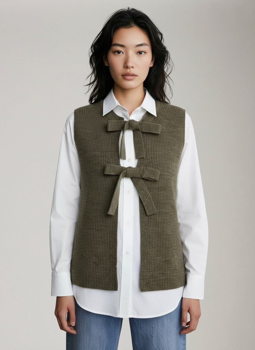 PIECES - Silly Reversible Tie Vest -
