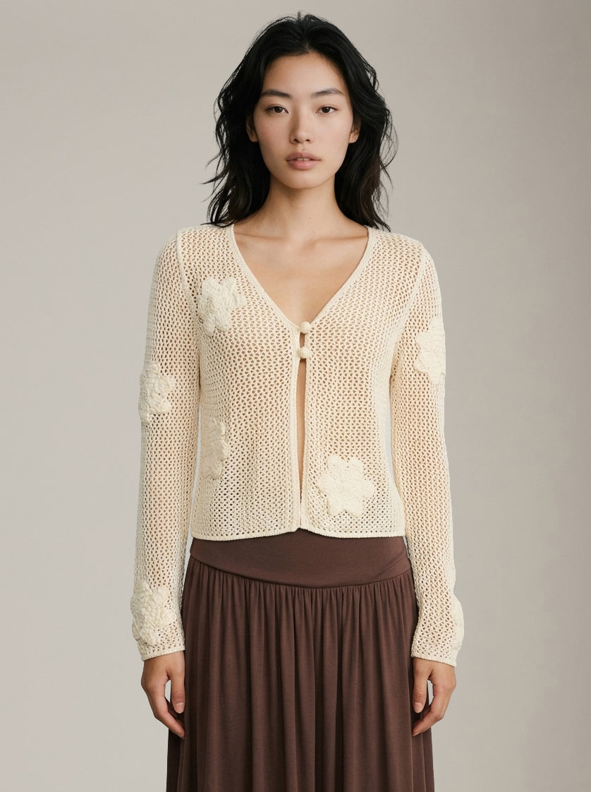 JOHN & JENN - Renzo Crochet Floral Cardigan -
