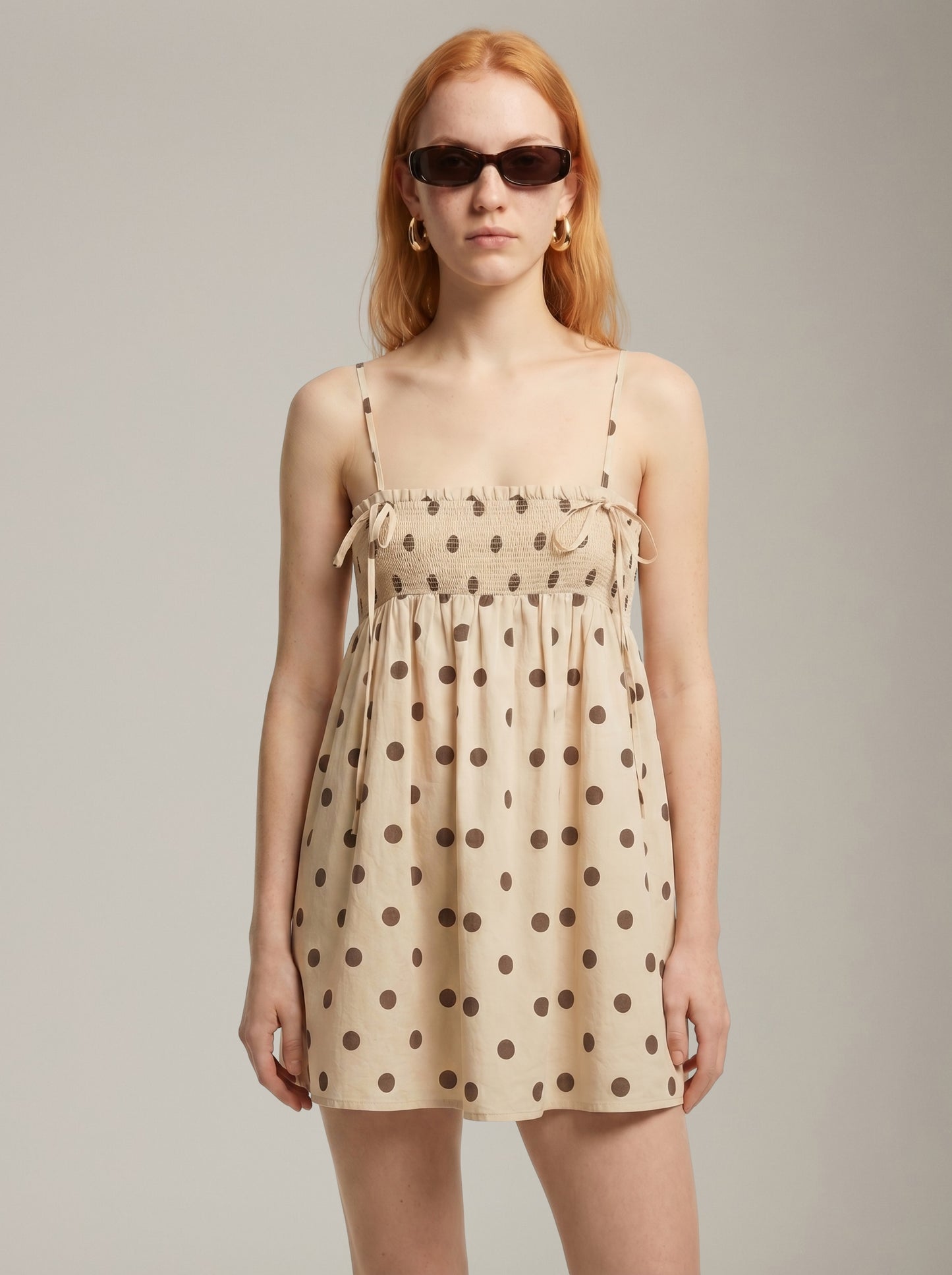 LOVEFINN - Polka Dot Dress with Smocking -