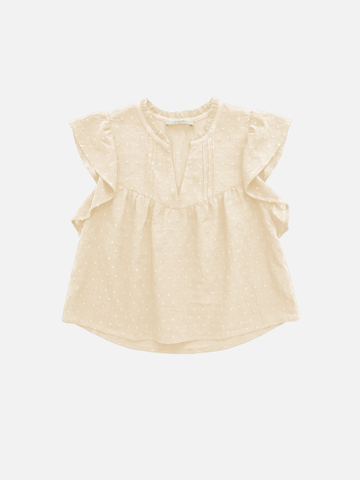 PROPAGANDA - Teresa Ruffle Top - Pale Yellow