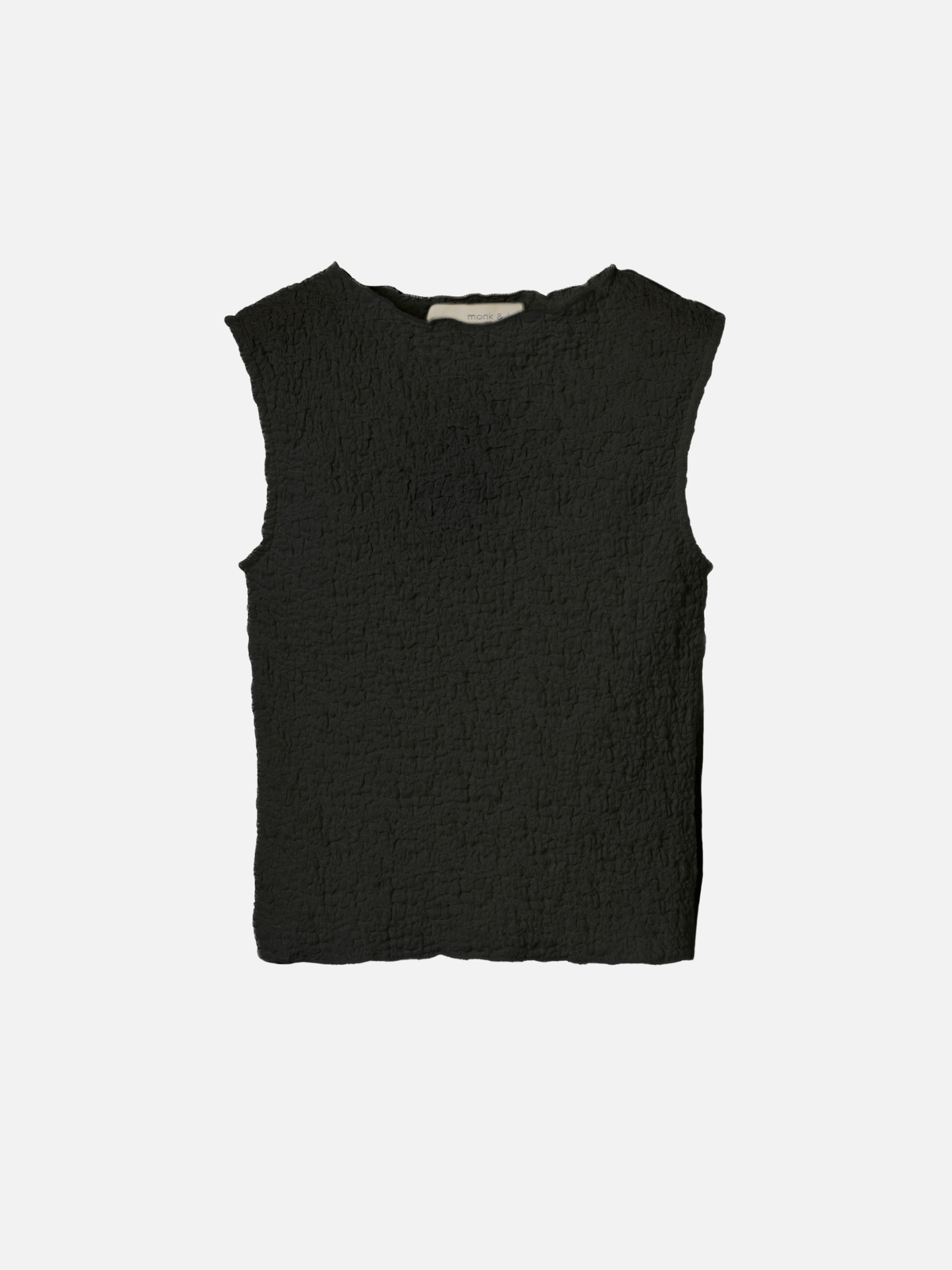 MONK & LOU - Textured Cotton Teya Top - Black