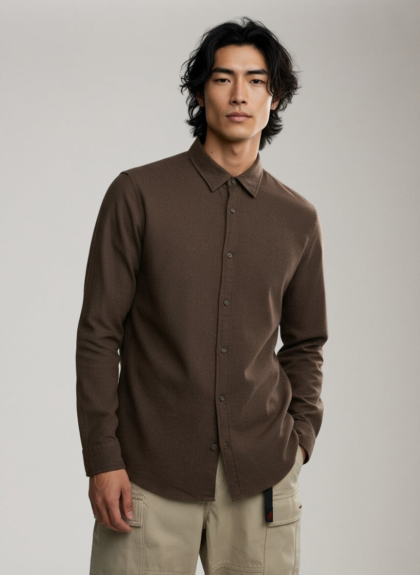 JACK & JONES - Classic Melange Longsleeve Shirt -