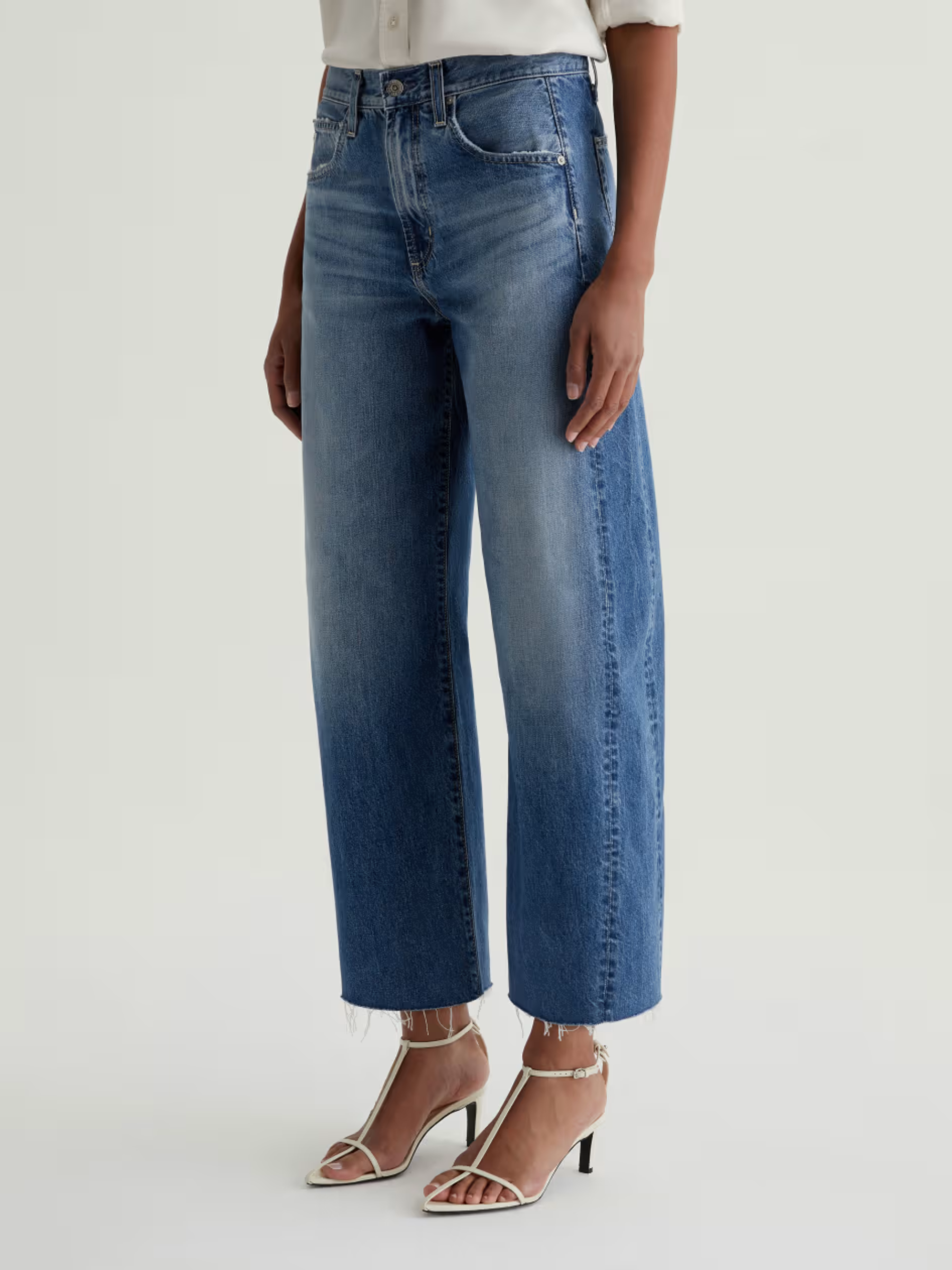 AG - Hattie Barrel Cropped Jeans -