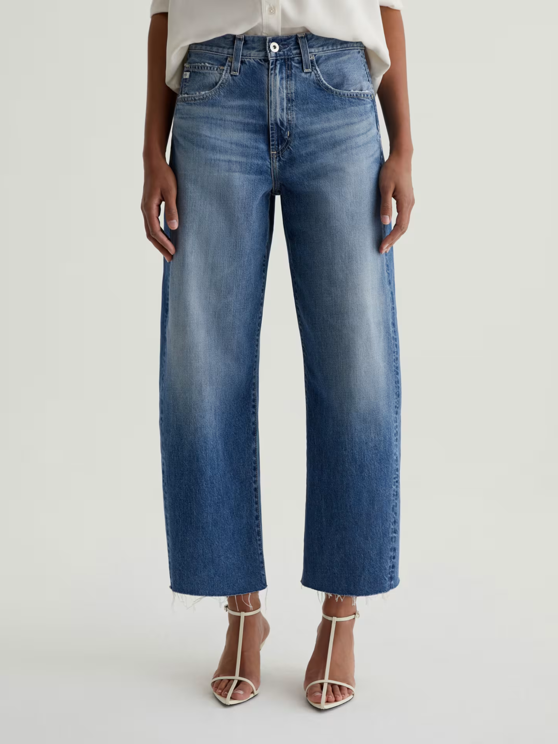 AG - Hattie Barrel Cropped Jeans -