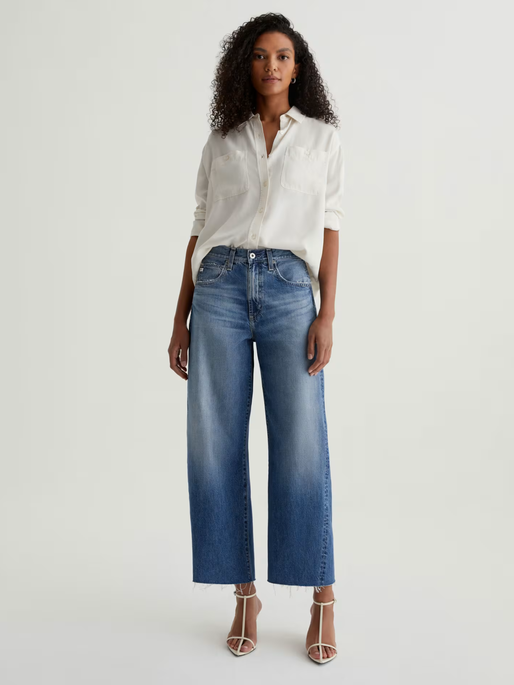 AG - Hattie Barrel Cropped Jeans -