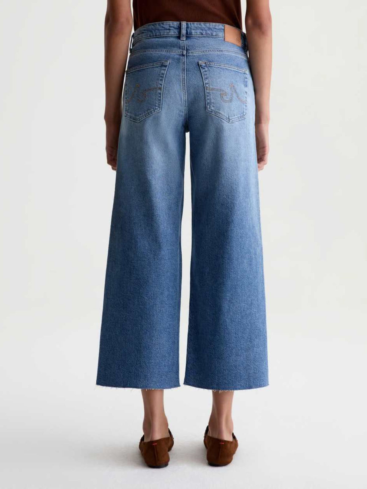 AG - Saige Wide Leg Cropped Jeans -