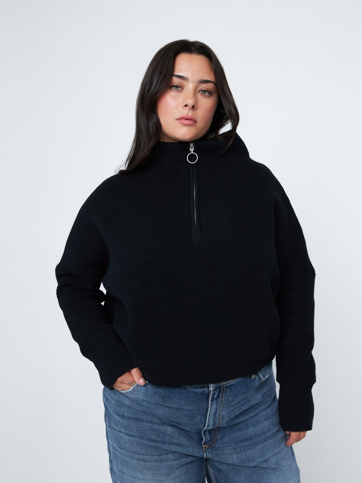 Sweater - Monk & Lou - Colby Half Zip Pullover - PLENTY
