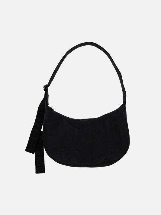 BAGGU - Medium Nylon Crescent Bag - Black