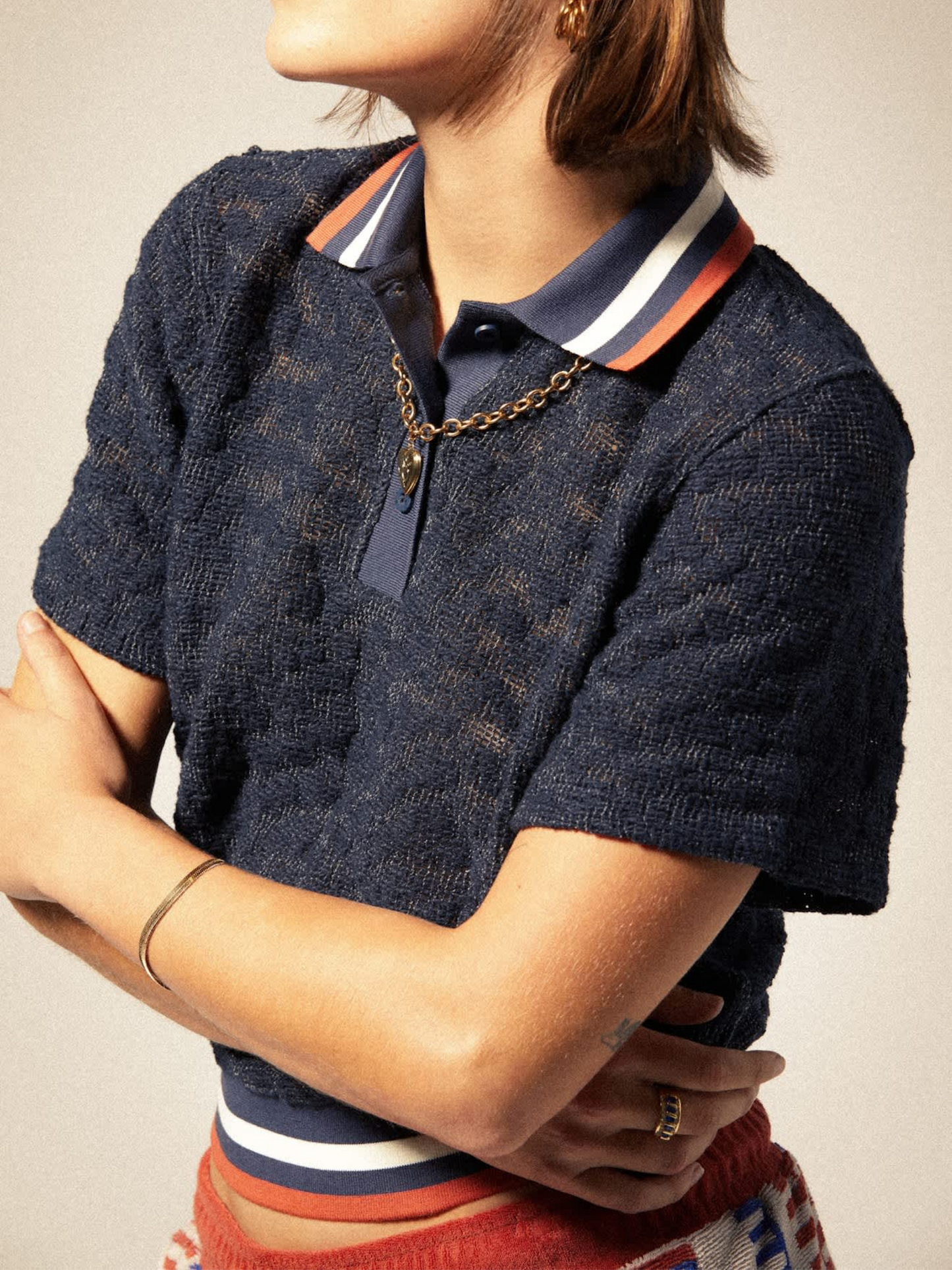 Retro Mesh Short Sleeve Polo