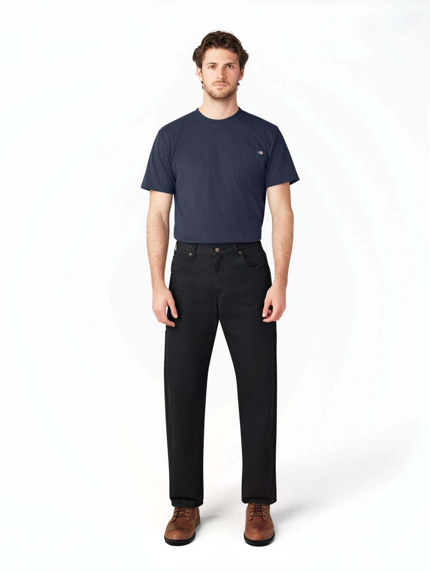 DICKIES - Relaxed Fit Heavyweight Duck Carpenter Pants - Rinsed Black