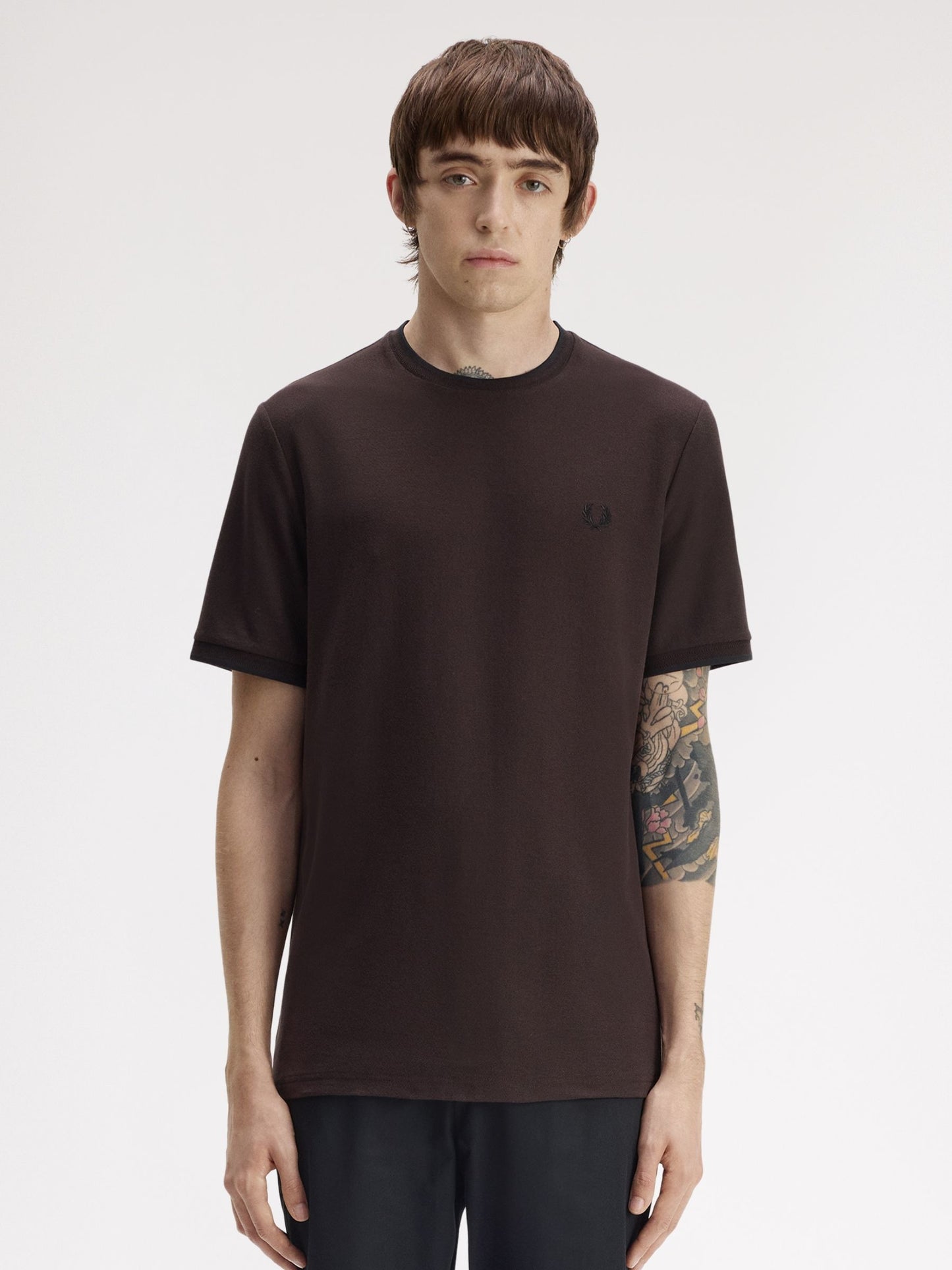 FRED PERRY - Crepe Piqué T-Shirt -
