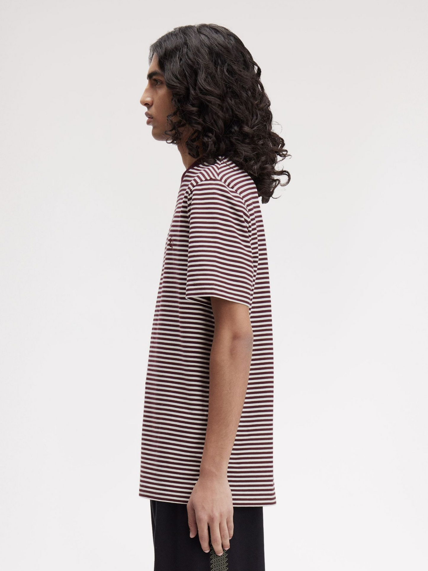 FRED PERRY - Fine Stripe Heavyweight T-Shirt -