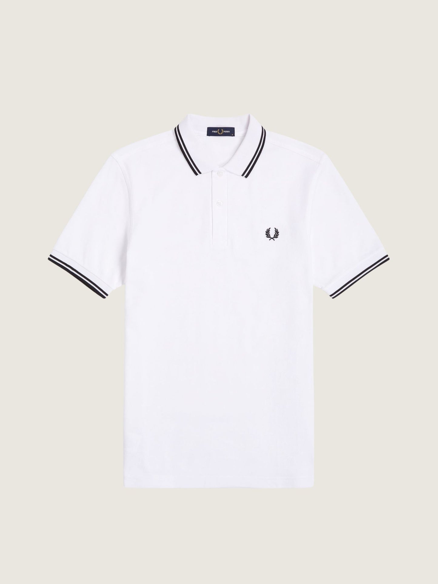 FRED PERRY - Twin Tipped Fred Perry Shirt - White / Black