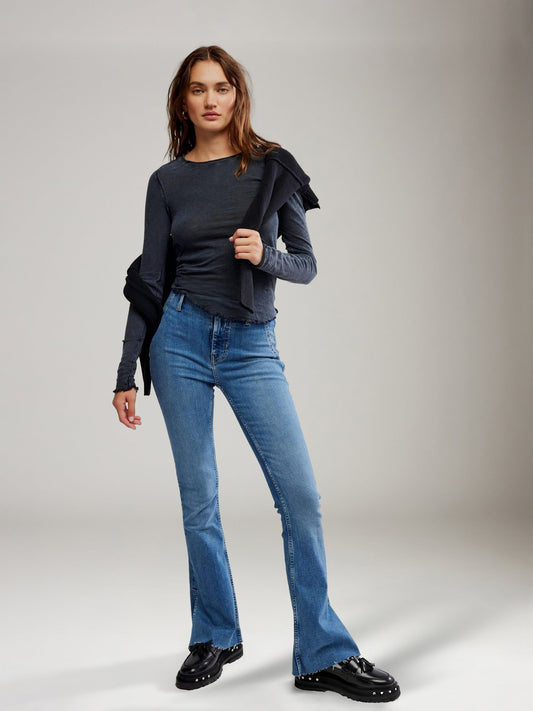 FREE PEOPLE - Be My Baby Long Sleeve T-Shirt -