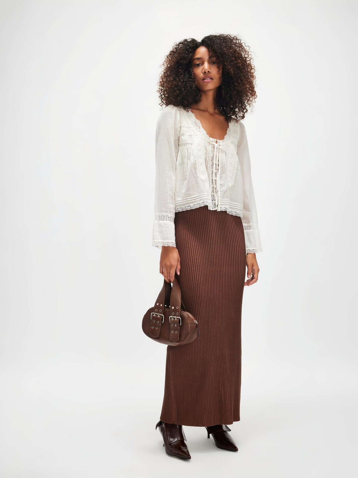 FREE PEOPLE - Evermore Long Sleeve Blouse -