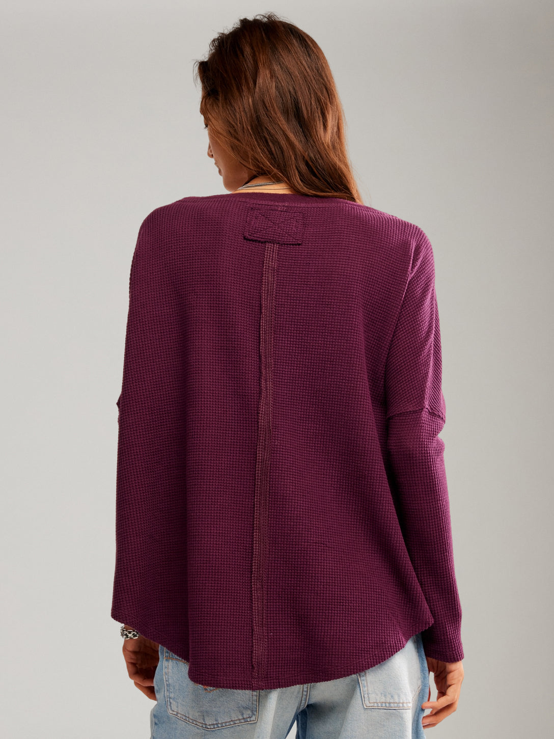 FREE PEOPLE - Latte Blues Thermal Top -