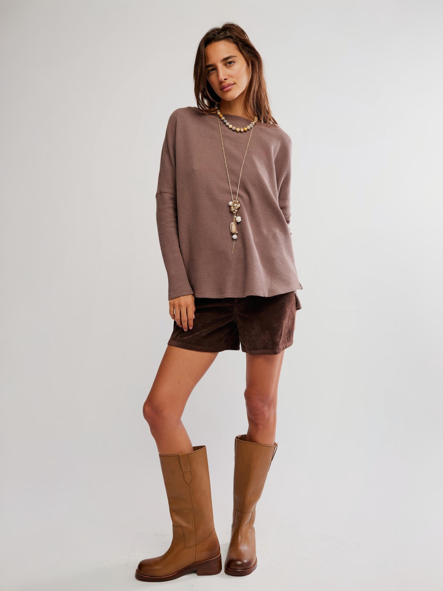 Latte Blues Thermal Top