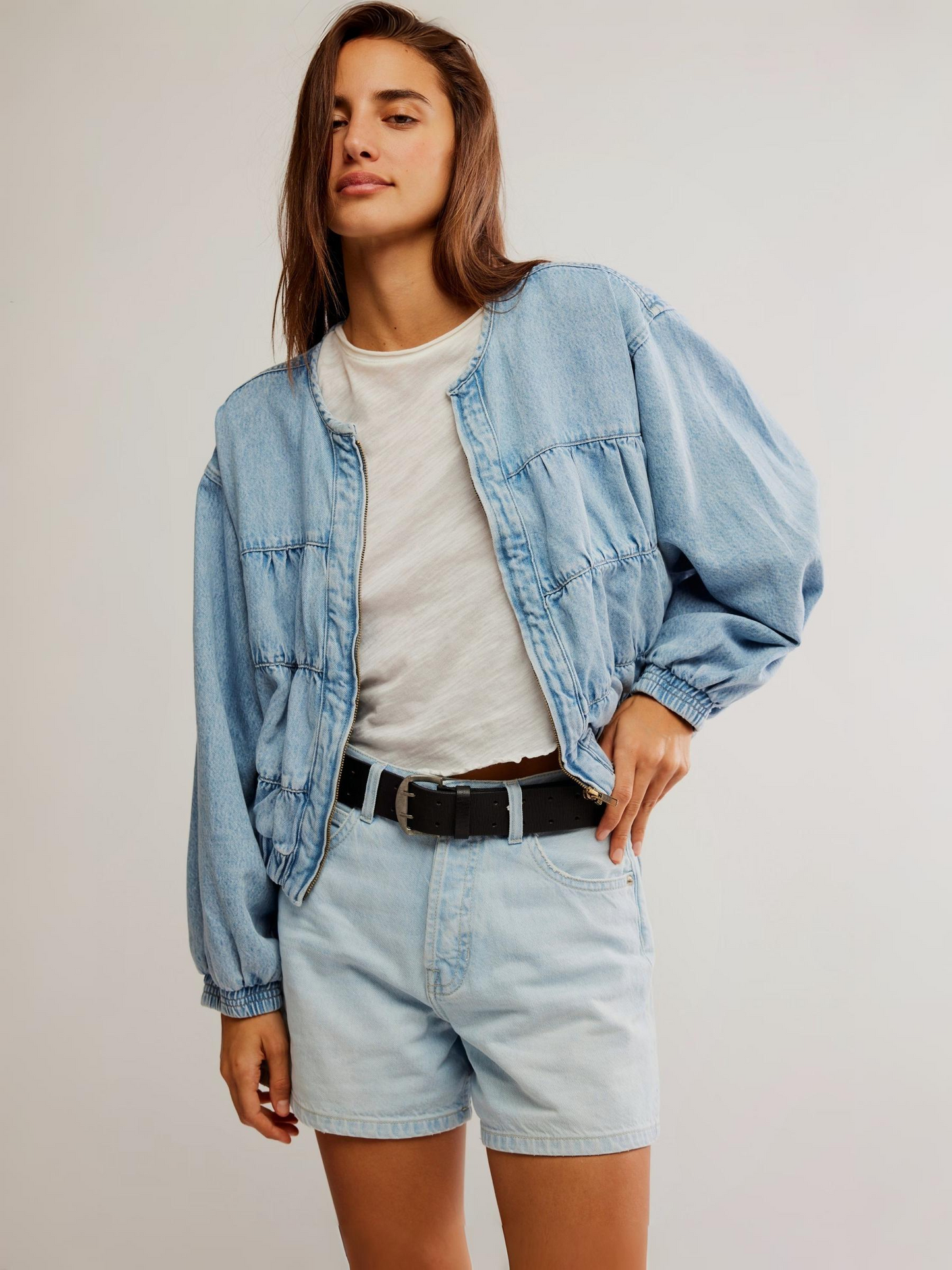 FREE PEOPLE - Layla Denim Zip Jacket