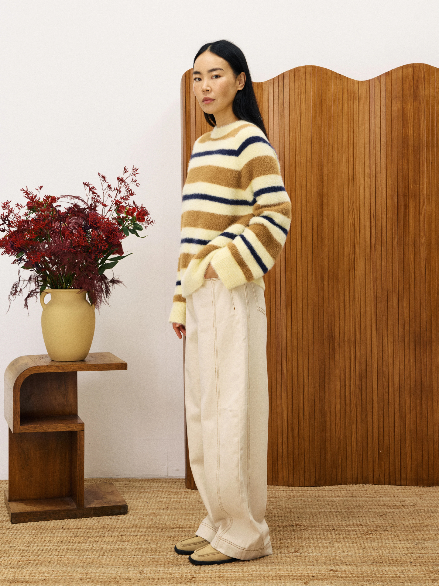 FRNCH - Himalayan Stripe Crewneck Sweater -