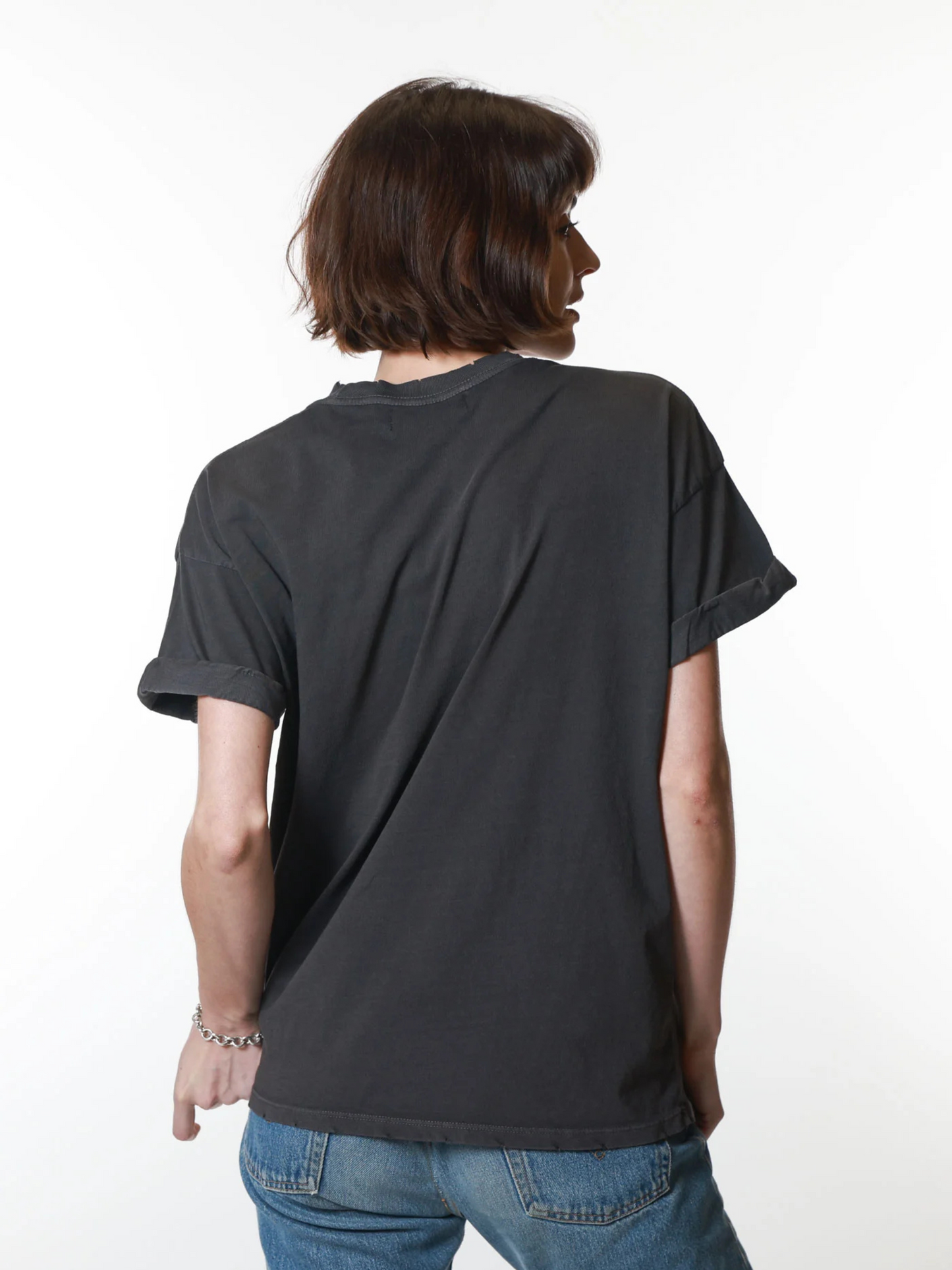 GIRL DANGEROUS-Virgo Boyfriend Tee-Vintage Black