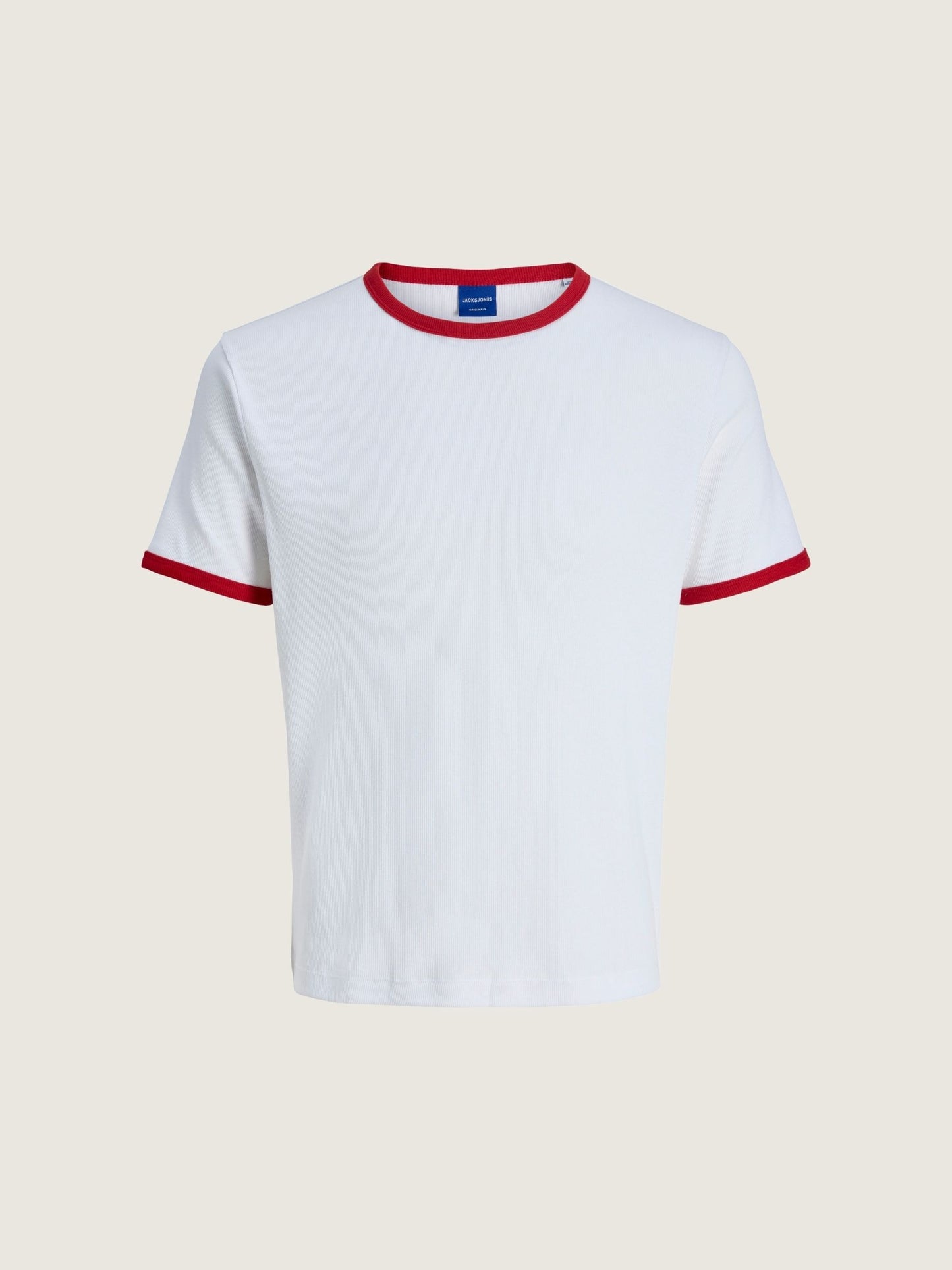 JACK & JONES - San Remo Shortsleeve T-Shirt - Bright White / Red