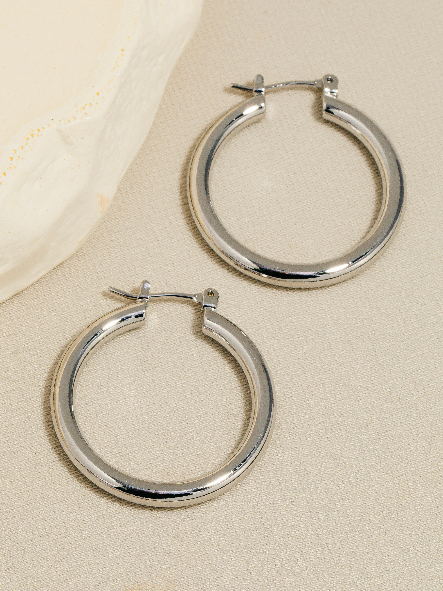 JEM - 25MM Hoop Earrings - Silver