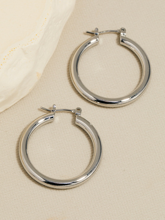 JEM - 25MM Hoop Earrings - Silver