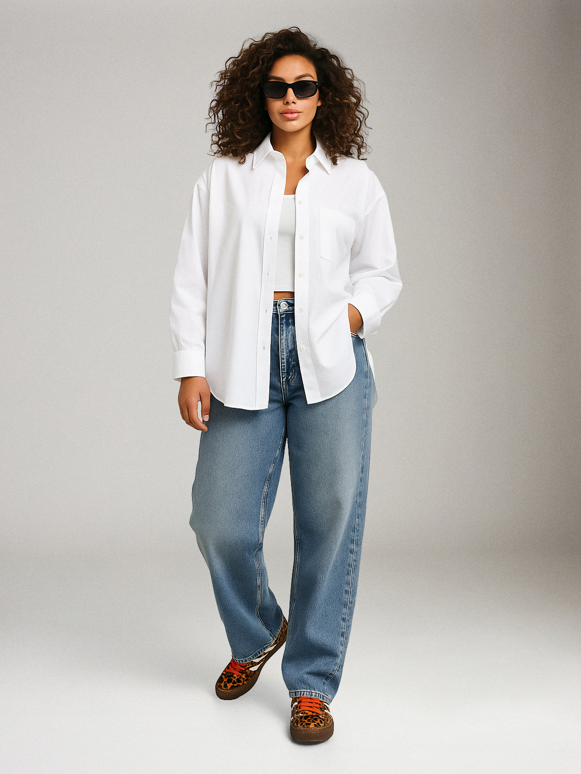 JJXX - Jamie Relaxed Poplin Shirt - Solid White