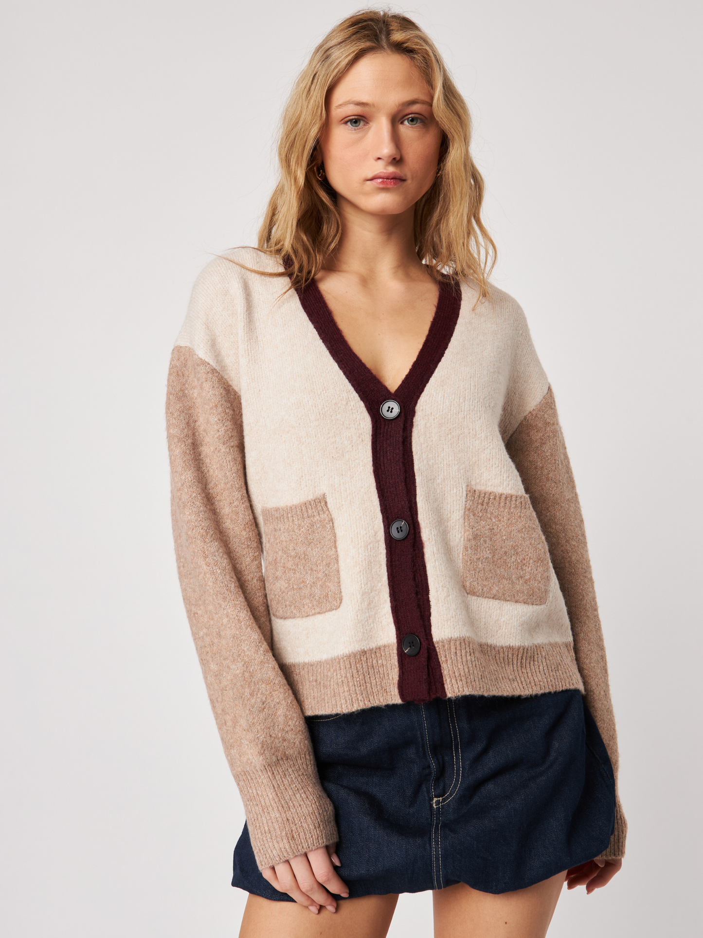 JOHN & JENN - Linden Contrast Cardigan -