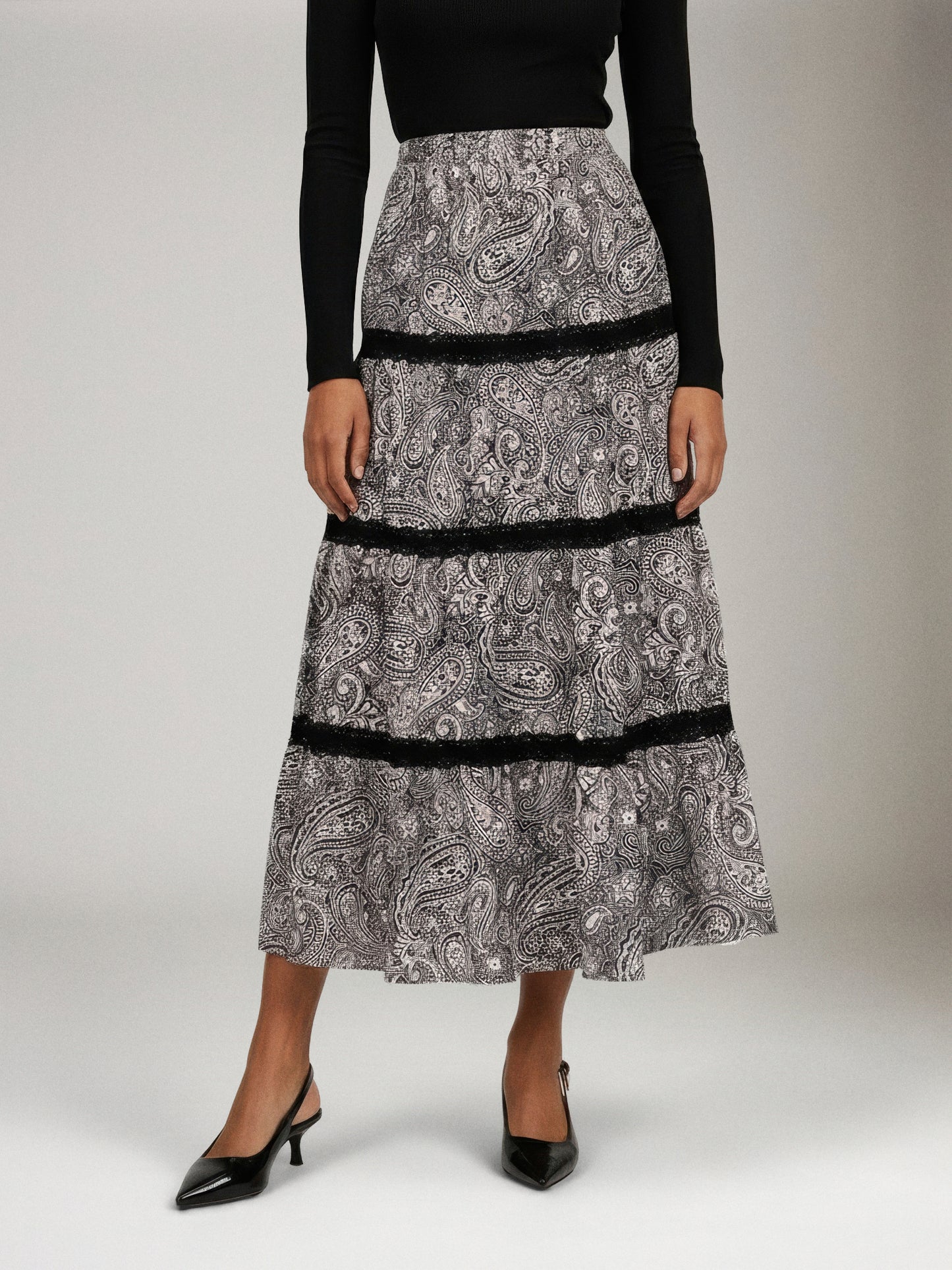 SADIE & SAGE - Cool Girl Tiered Maxi Skirt -