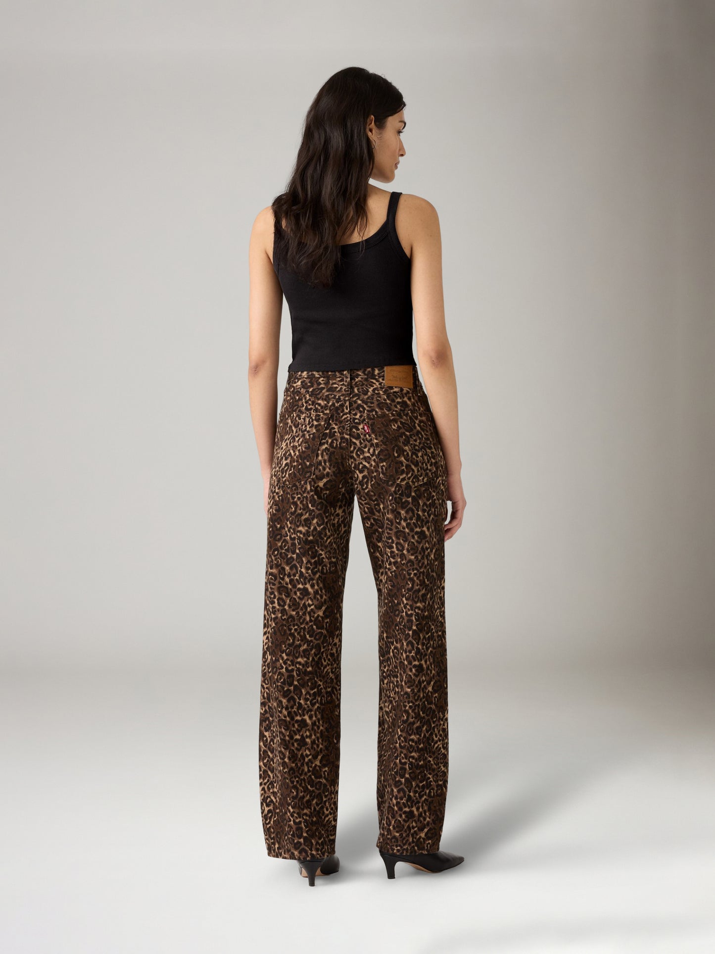 Baggy Dad Leopard Barrel Jeans