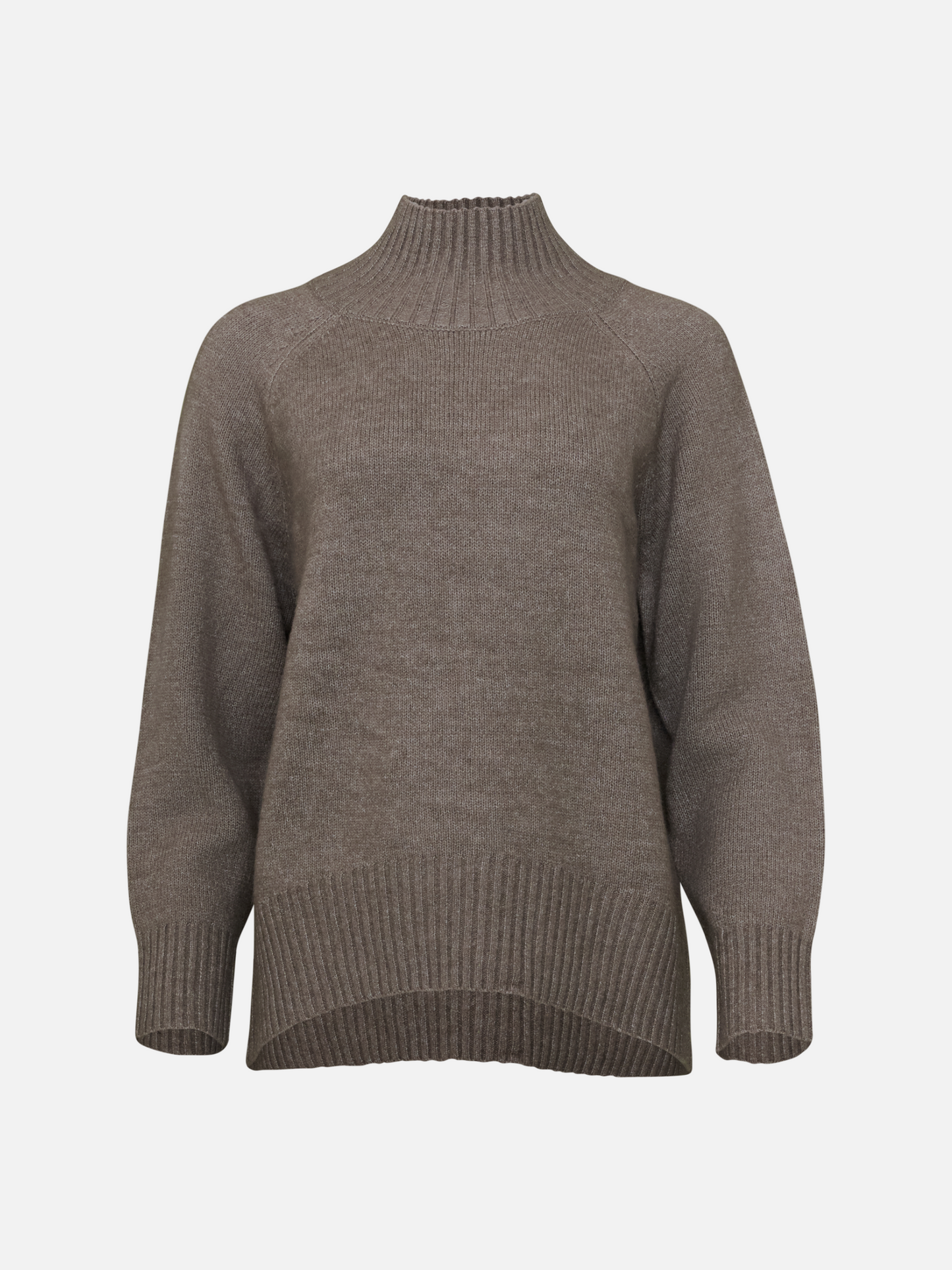 LOVEFINN - Anthousa Mockneck Pullover Sweater - Mushroom