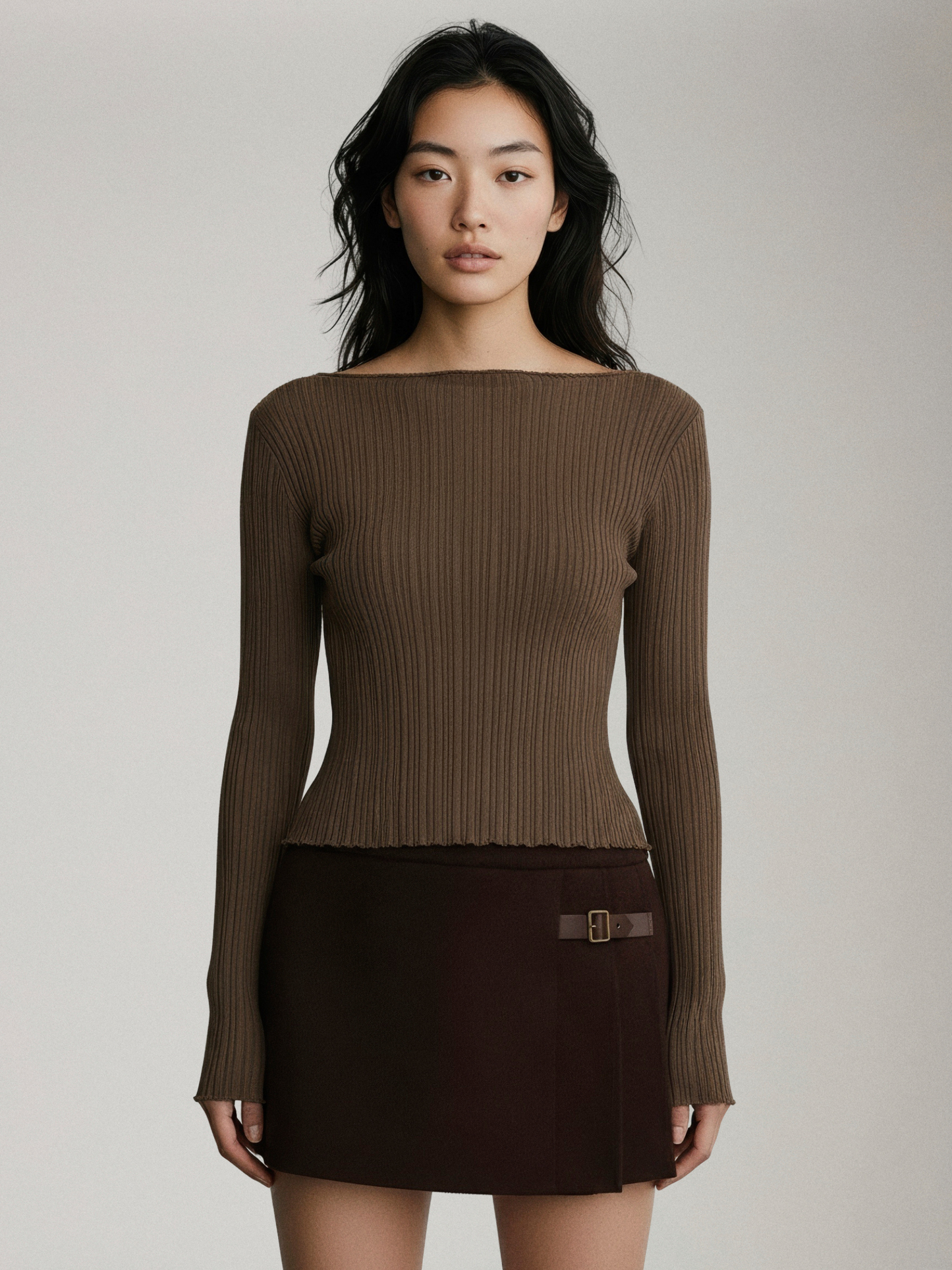 LOVEFINN - Pleated Longsleeve Top -