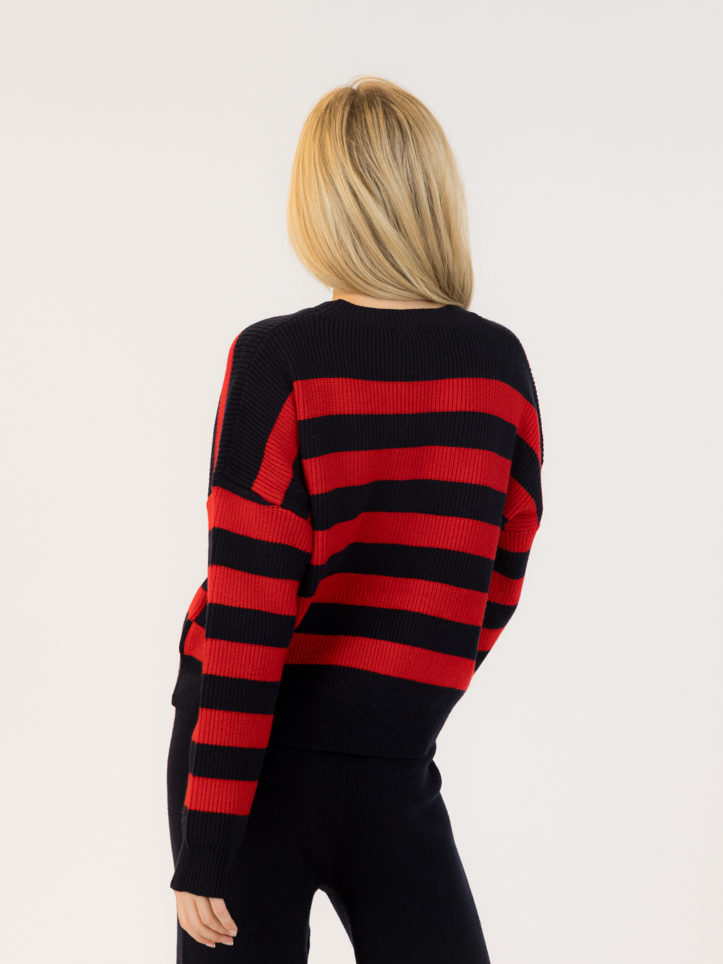 LYLA + LUXE - Bobby Stripe Crewneck Pullover Sweater -