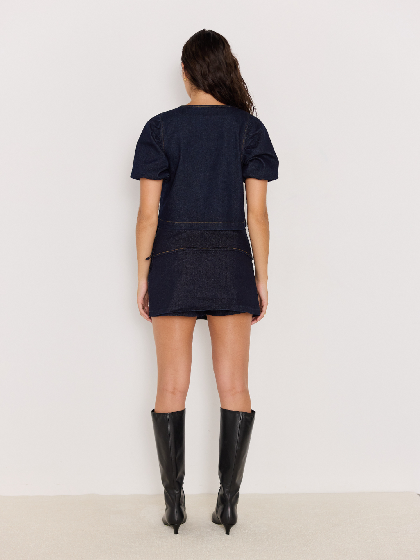 MINKPINK - Raya Denim Tie Front Top -