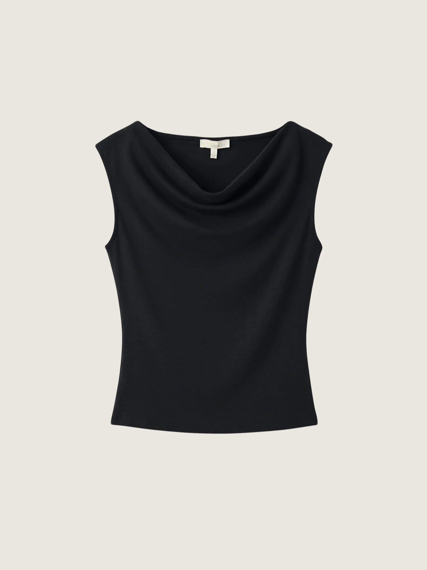 MONK & LOU - Merritt Cowl Neck Top - Black