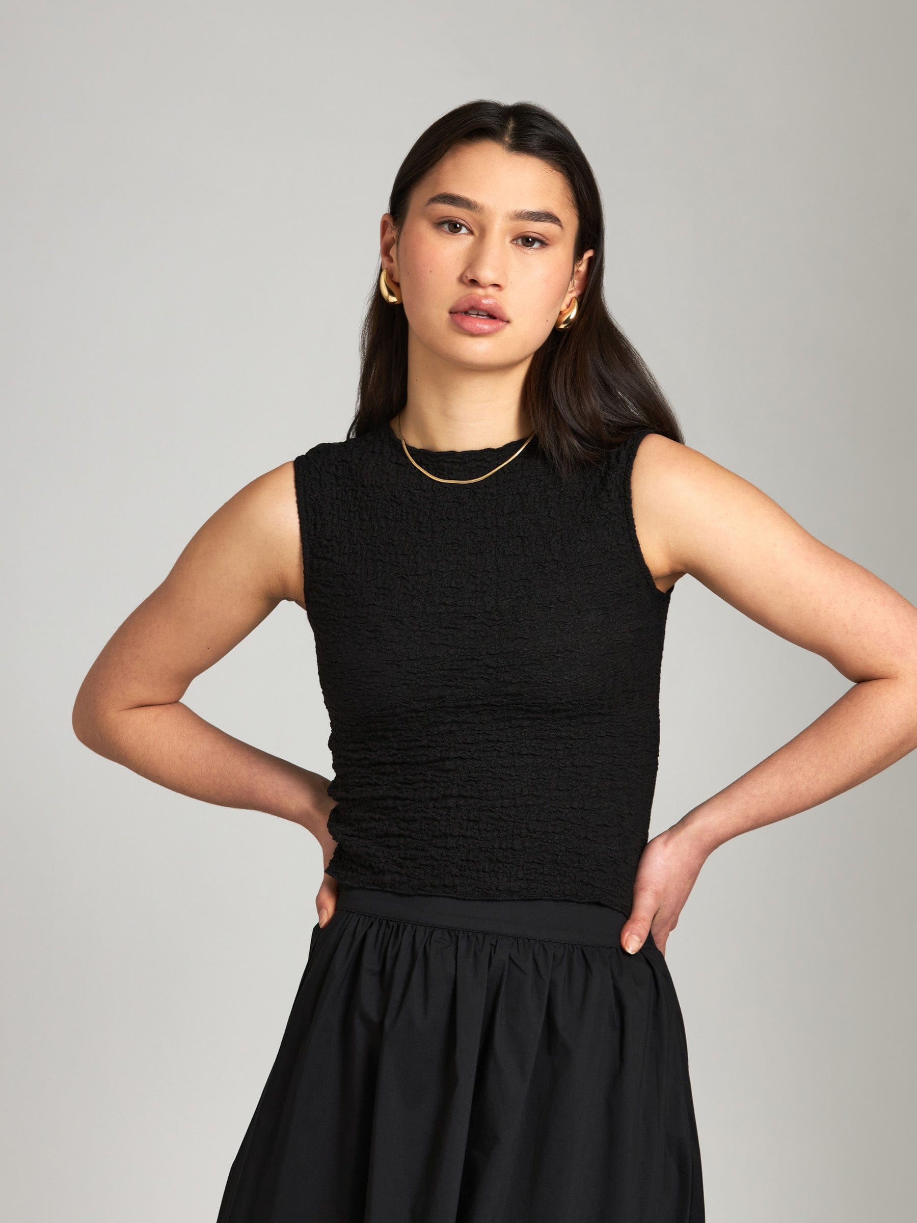 MONK & LOU - Textured Cotton Teya Top