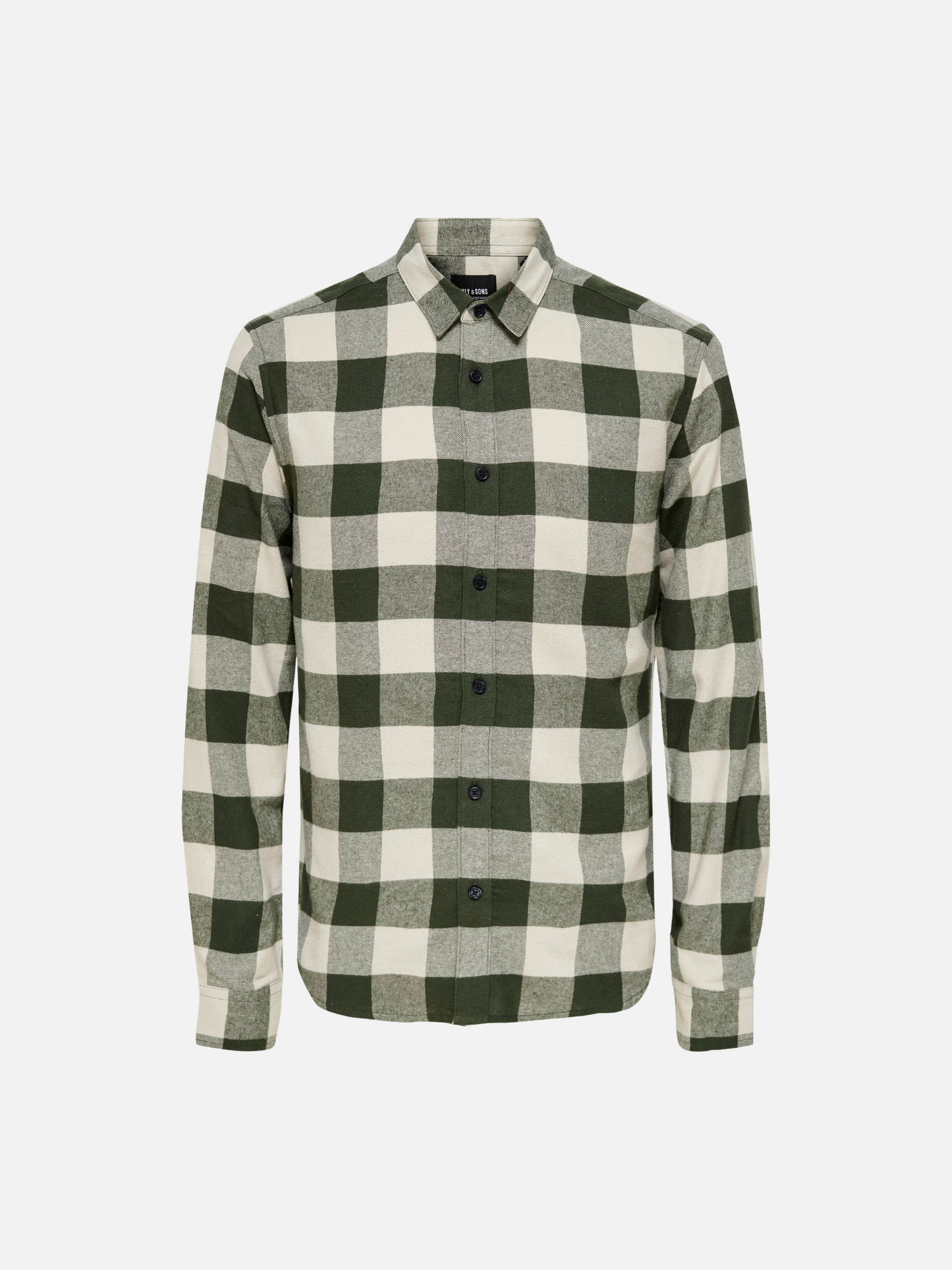 ONLY & SONS - Gudmund Longsleeve Checked Shirt - Forest Night / Silver