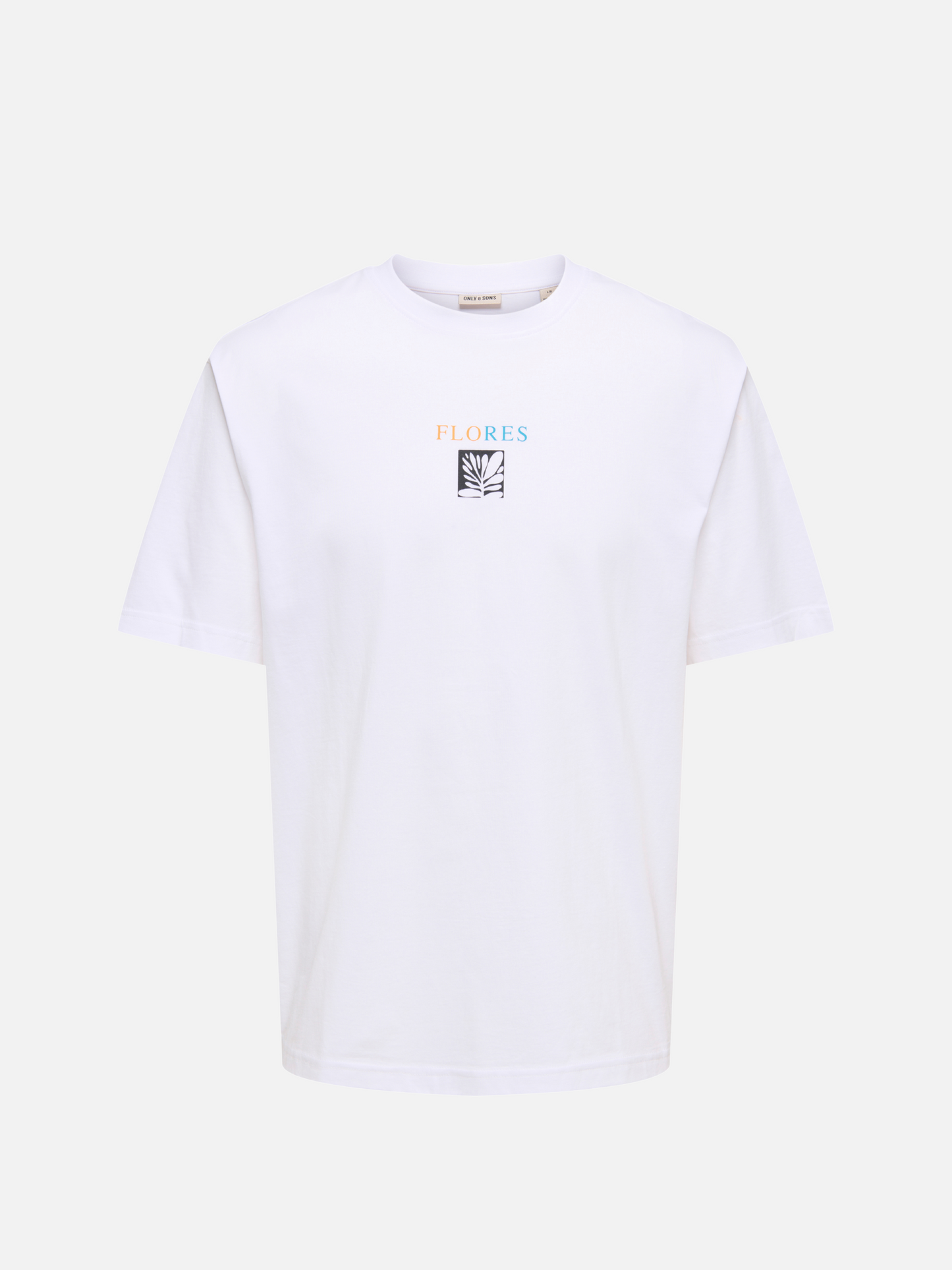ONLY & SONS - Tristan RLX Tee - Bright White / Flores