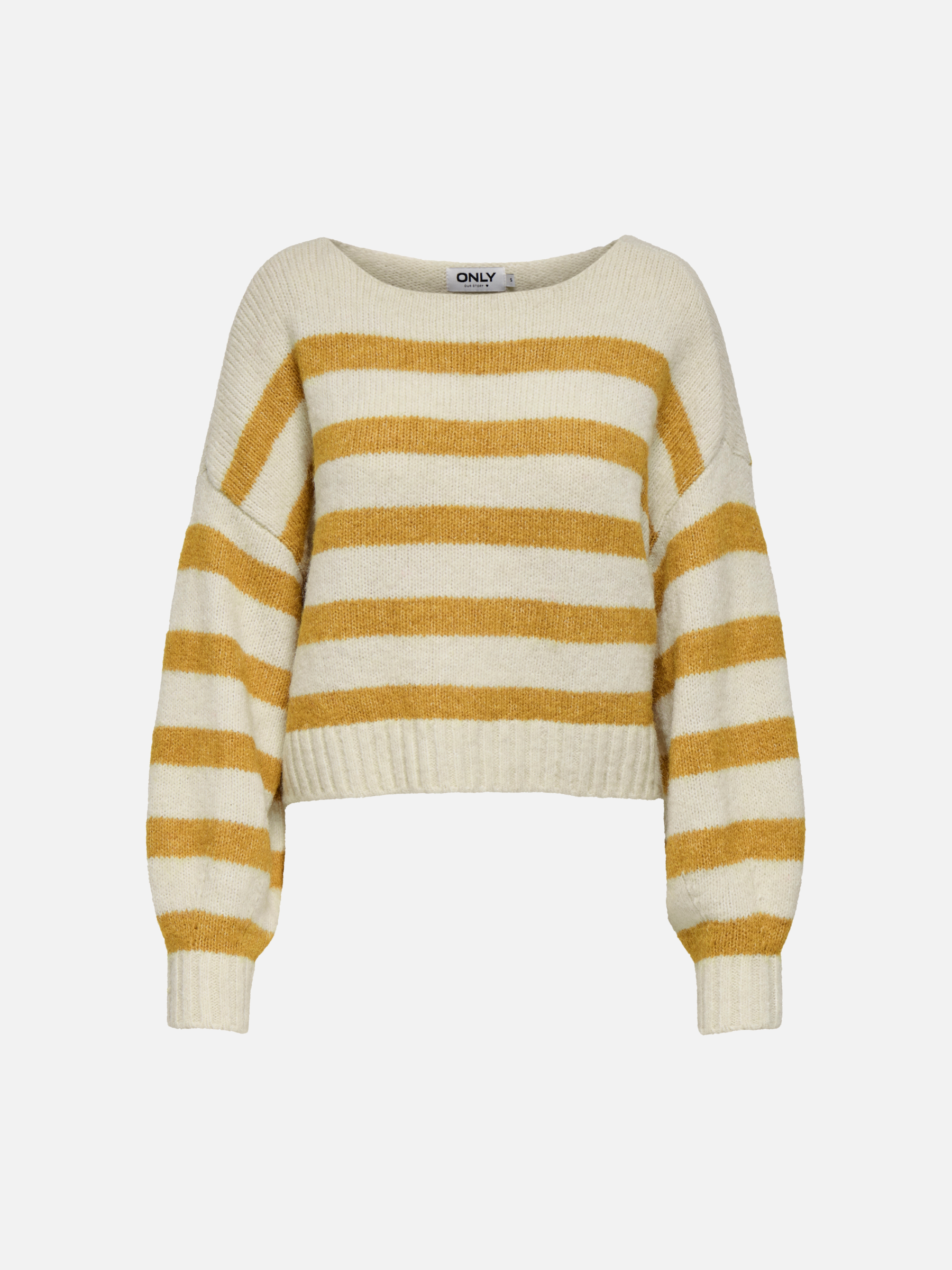 ONLY - Aya Stripe Boatneck Knit - Birch Harvest