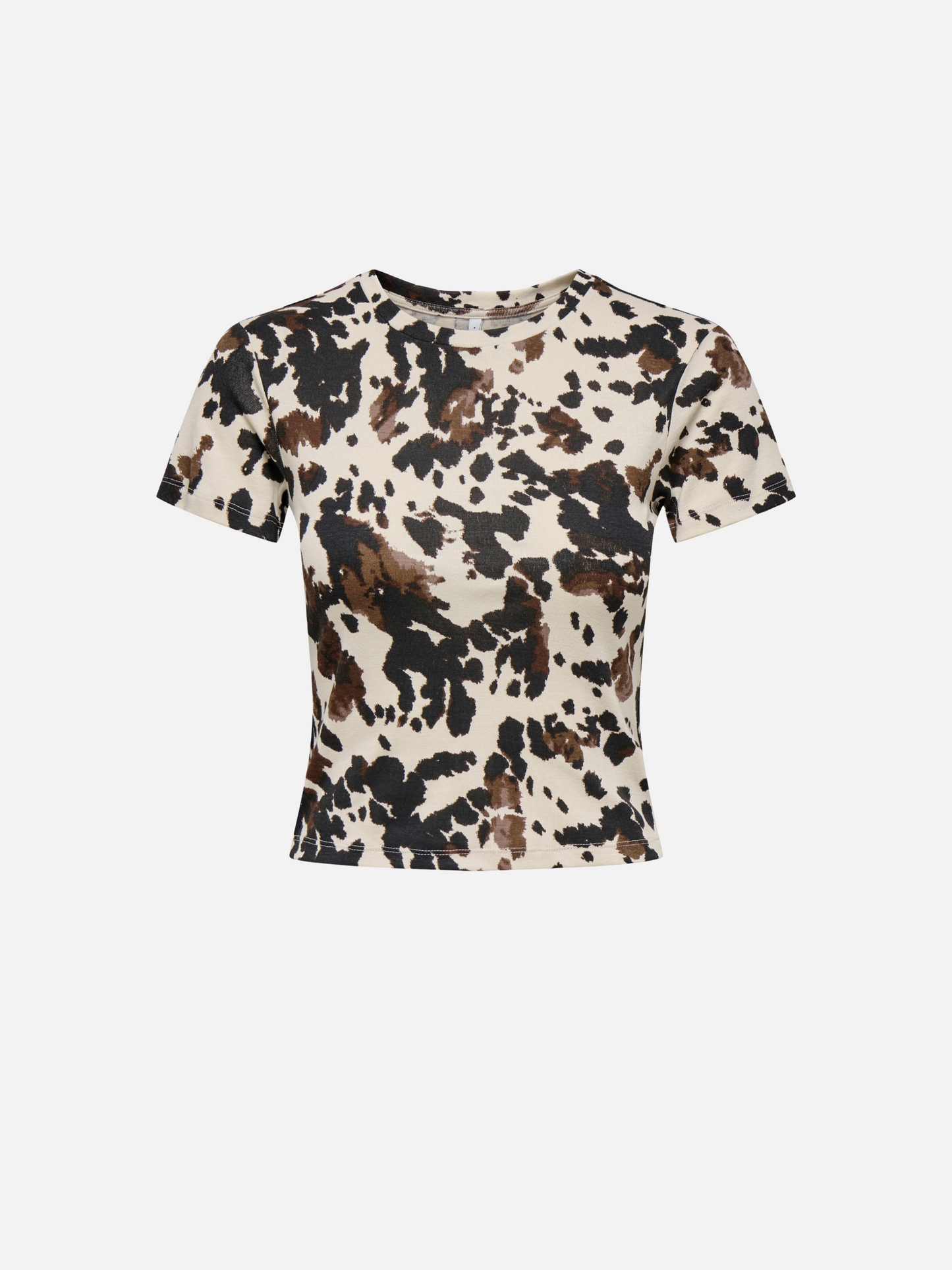 ONLY - Elina Short Sleeve Top - Sandshell Wild Cowhide