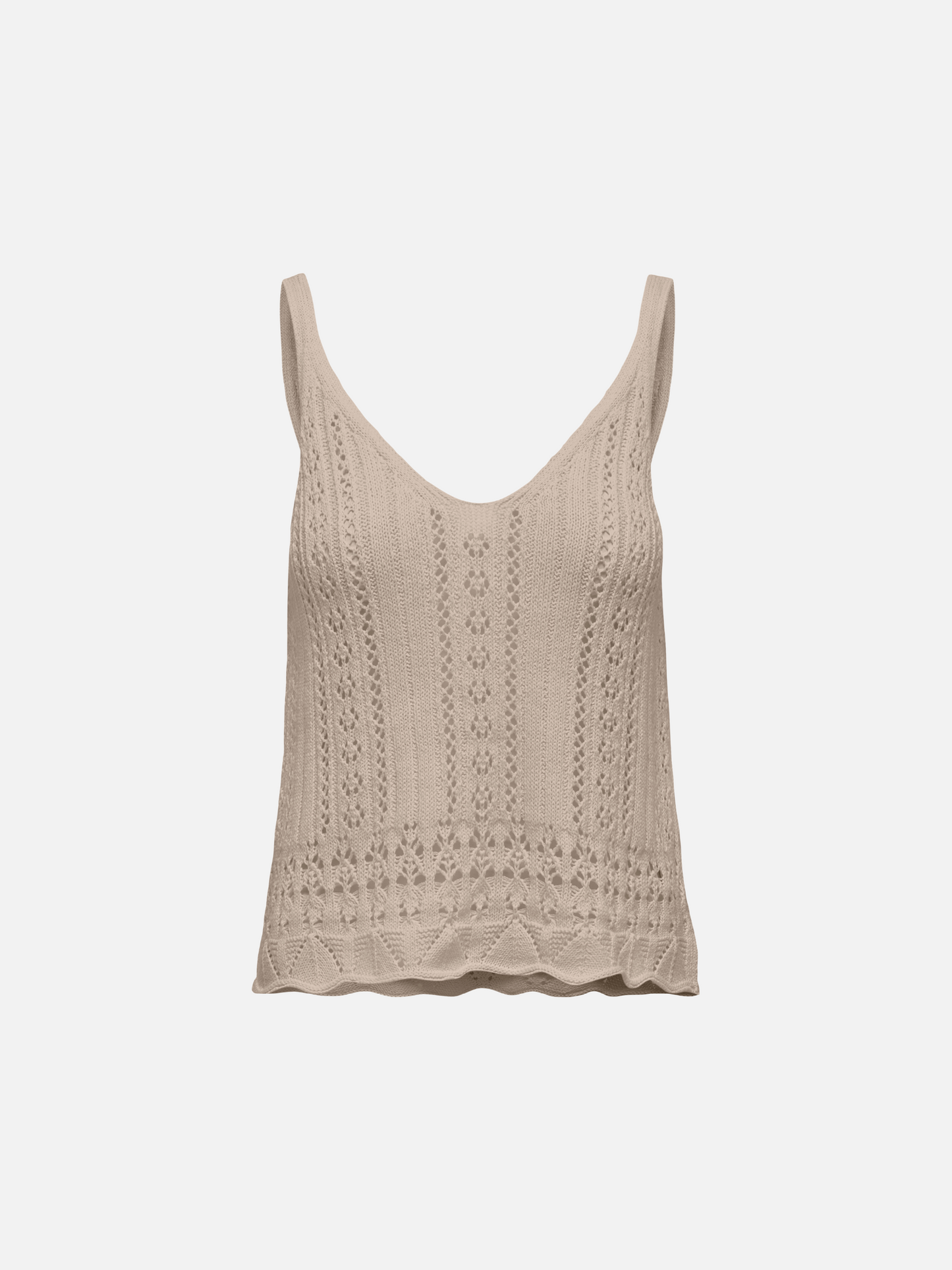ONLY-Lyzet Knit Tank-Feather Grey
