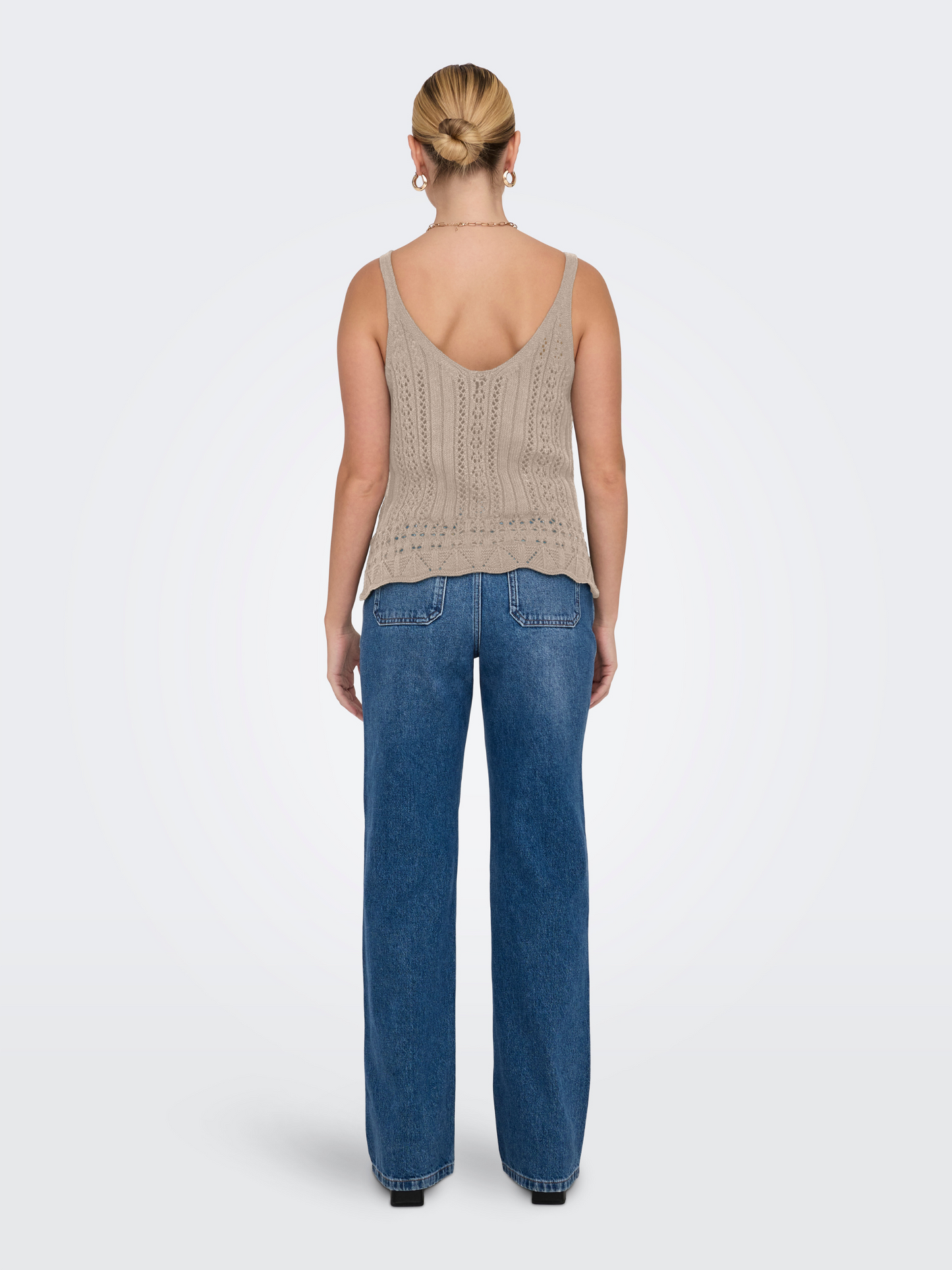 ONLY-Lyzet Knit Tank-Feather Grey