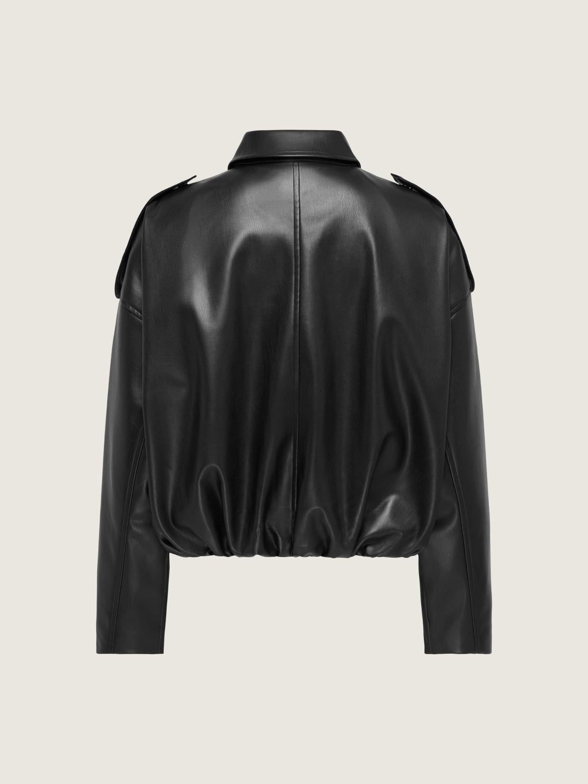 ONLY - Moon Neli Faux Leather Bomber Jacket -